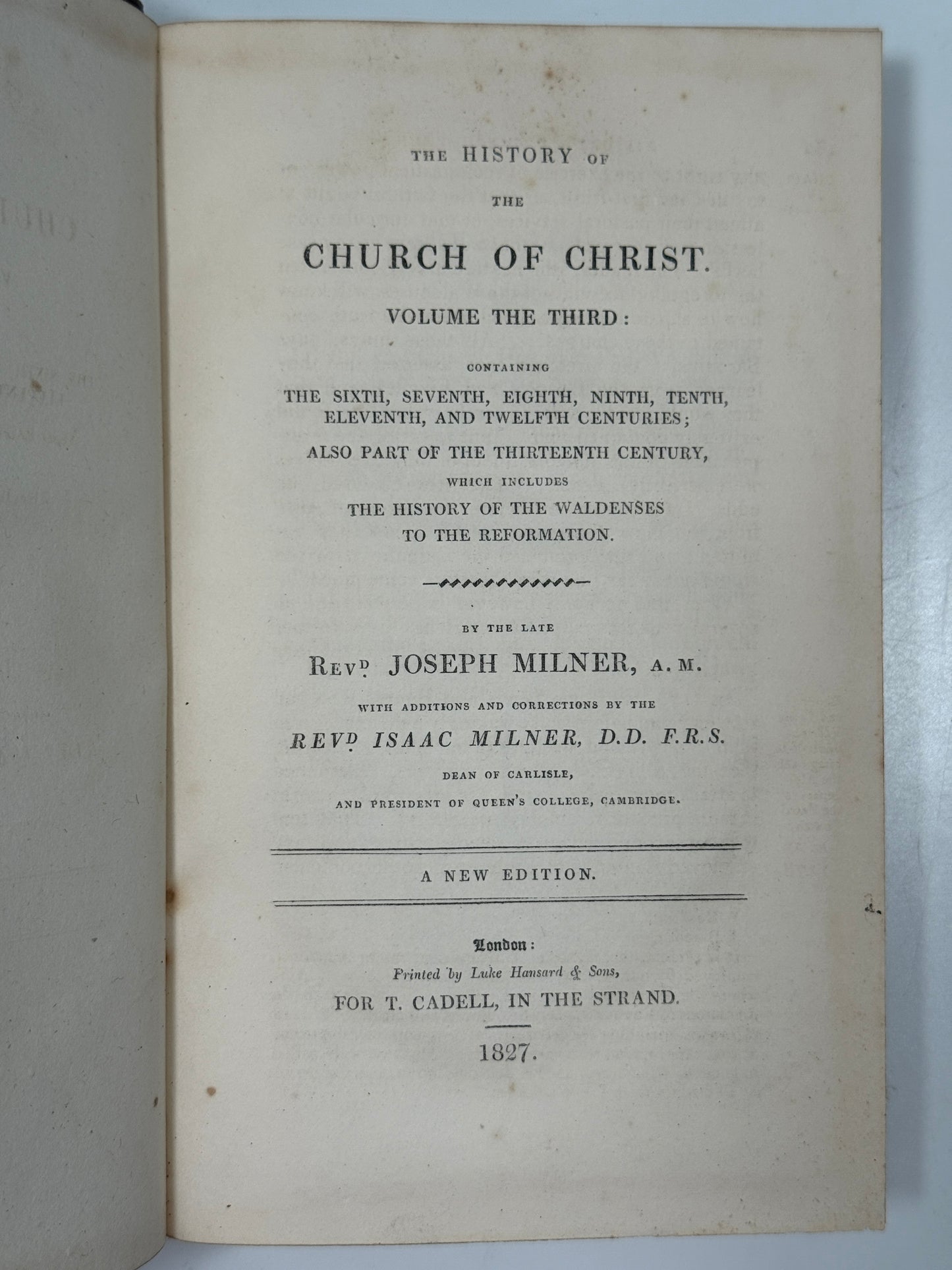 Milner's Church History 1827