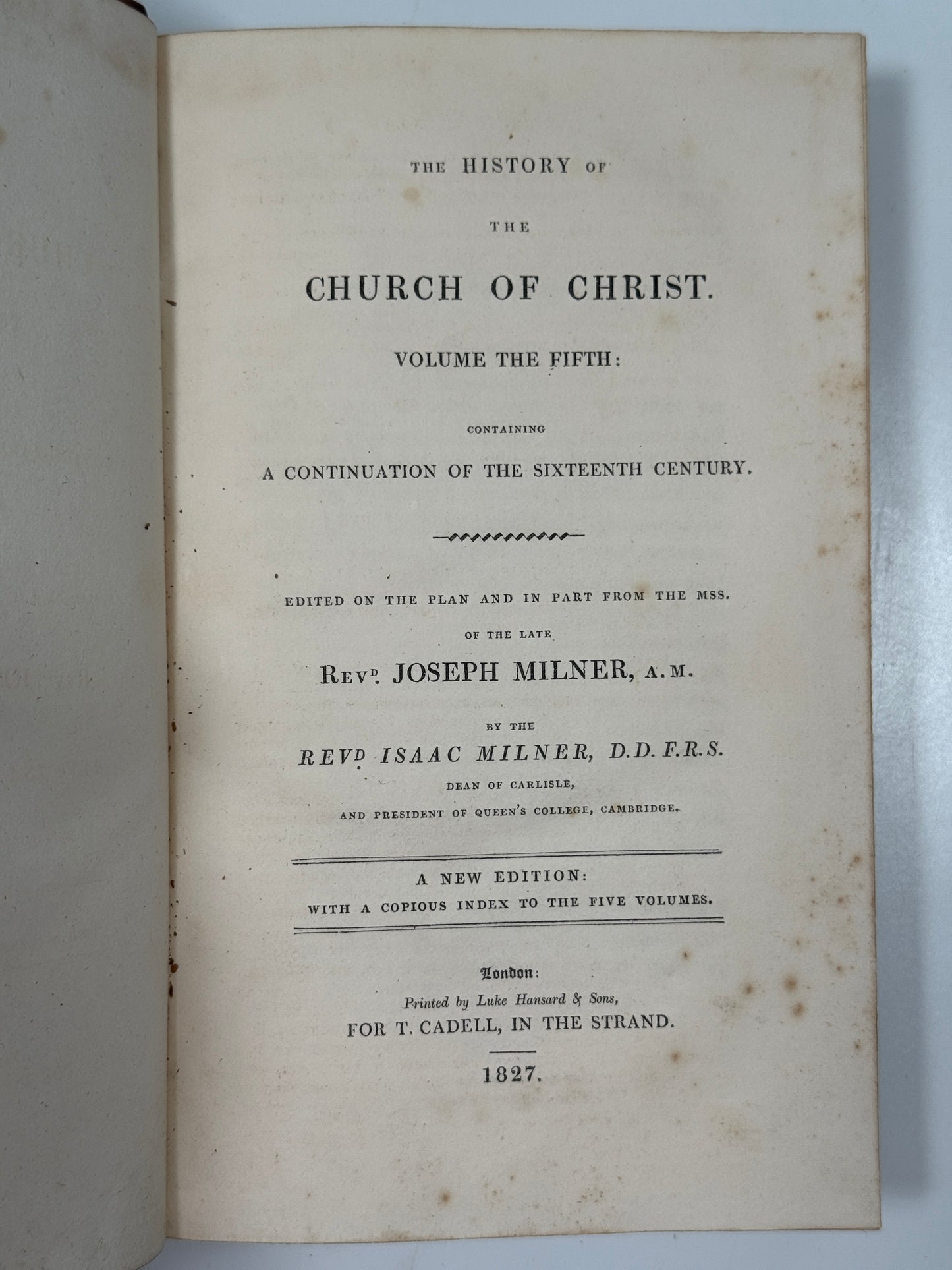Milner's Church History 1827