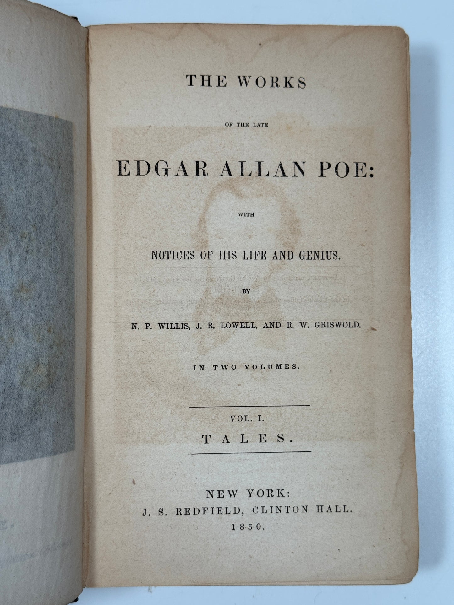 The Works of Edgar Allan Poe 1850-1856 First Editions in Original Cloth