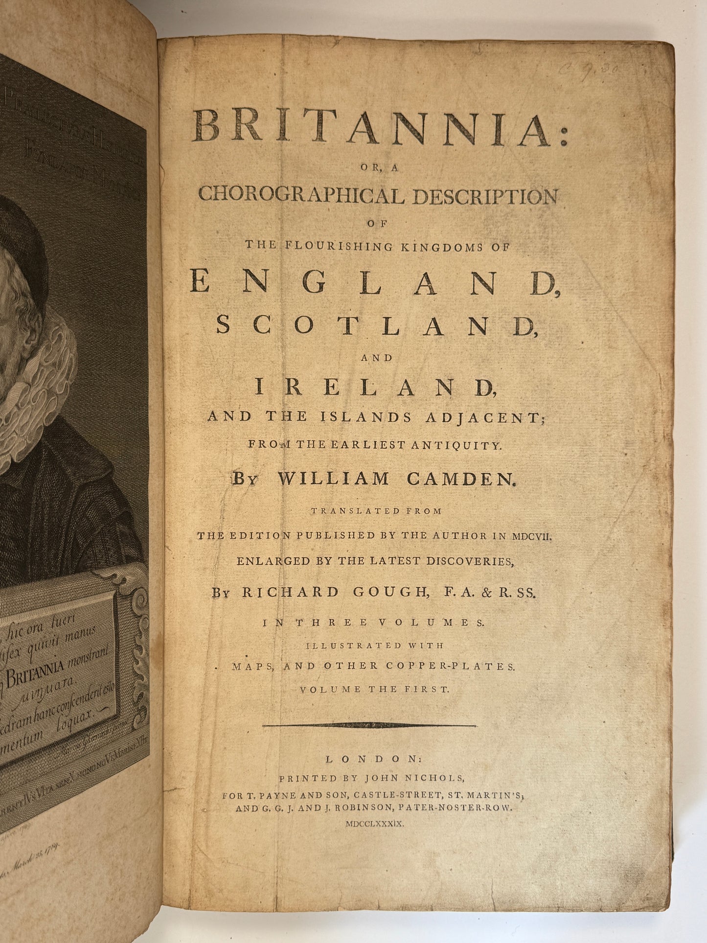 Camden's Britannia 1789 First Gough Edition