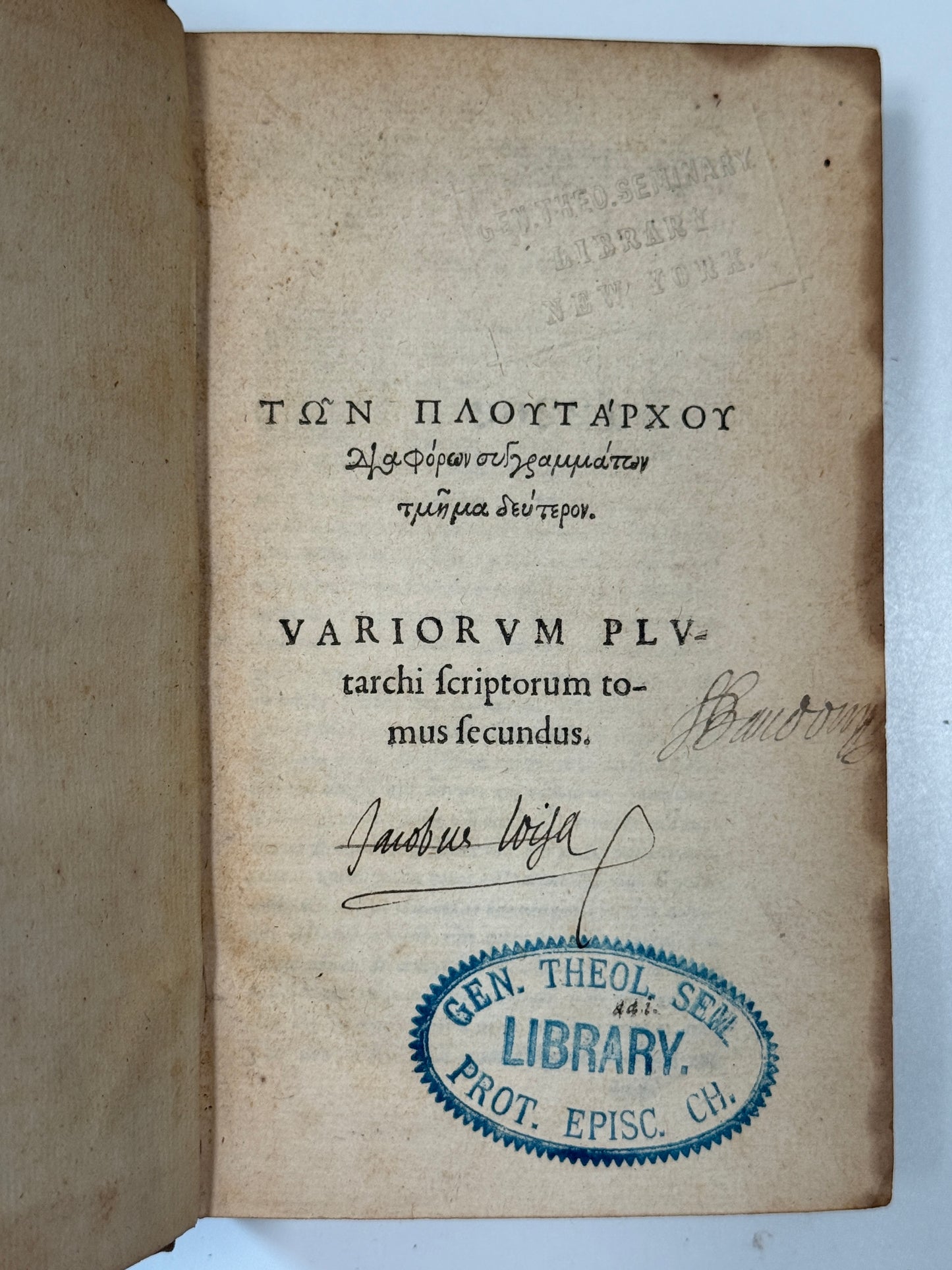The Works of Plutarch 1572 First Edition