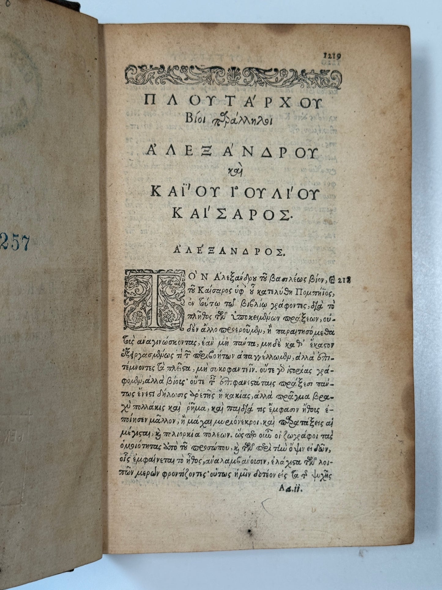 The Works of Plutarch 1572 First Edition