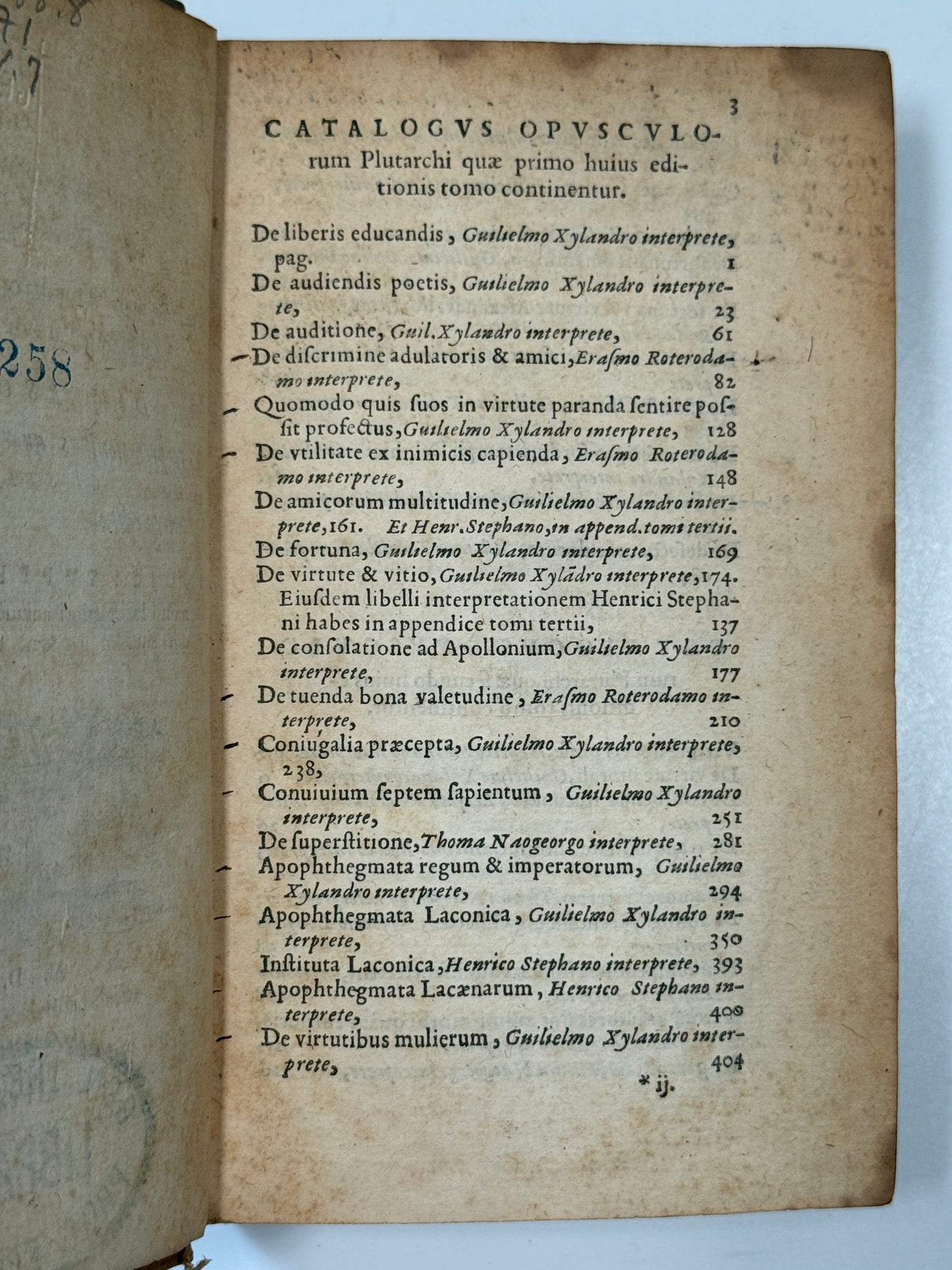The Works of Plutarch 1572 First Edition
