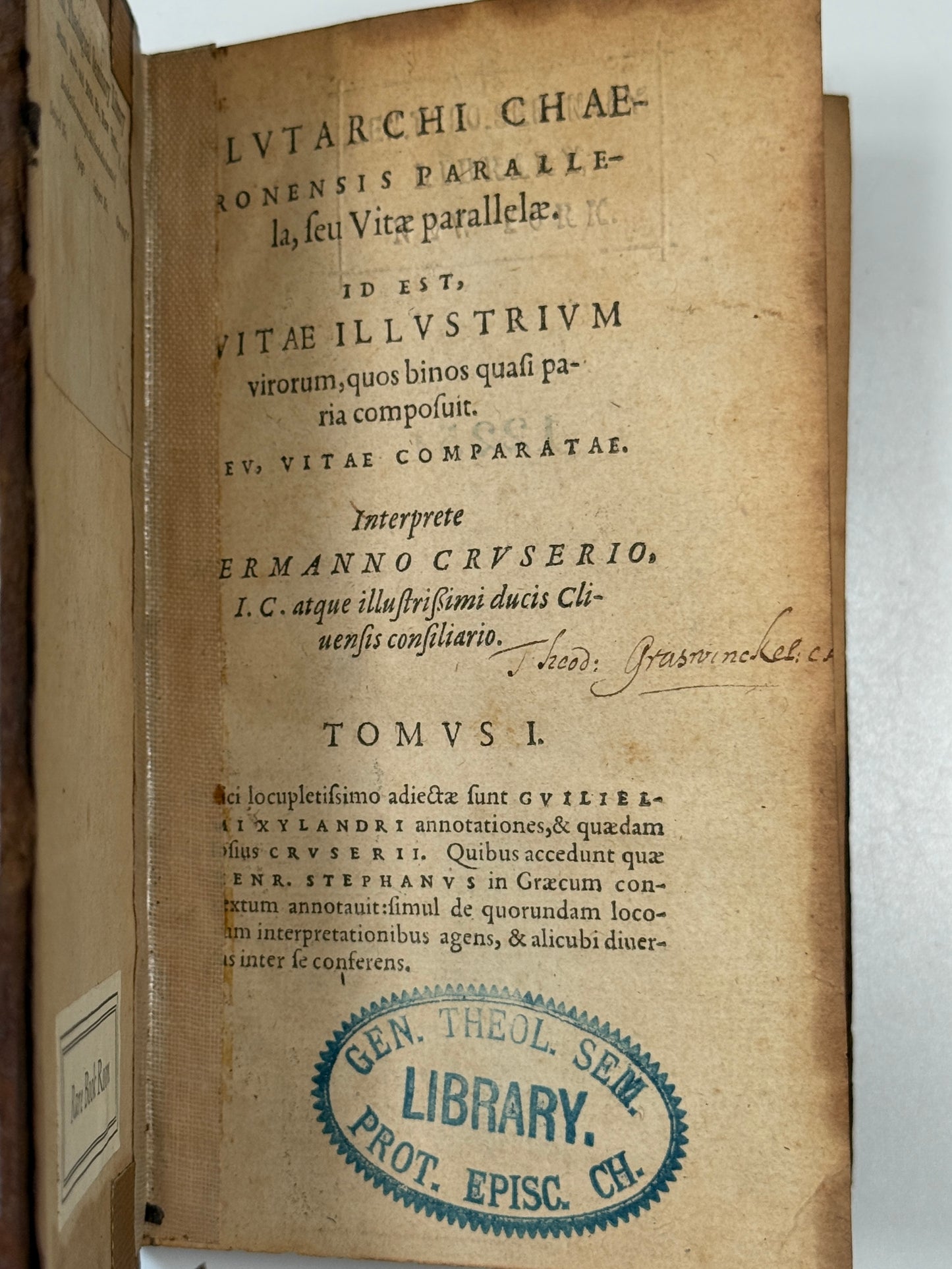 The Works of Plutarch 1572 First Edition