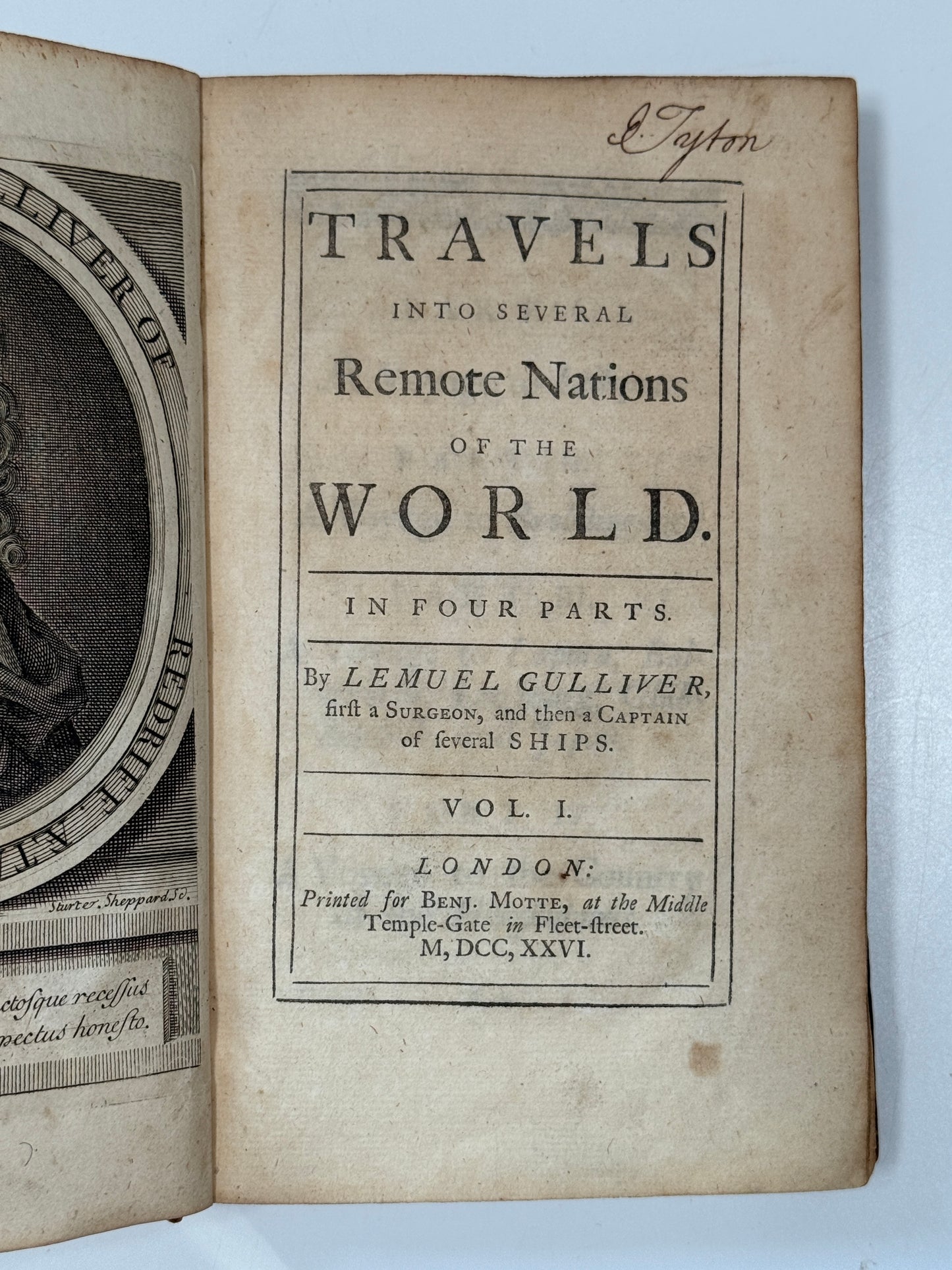 Gulliver's Travels by Jonathan Swift 1726 First Edition