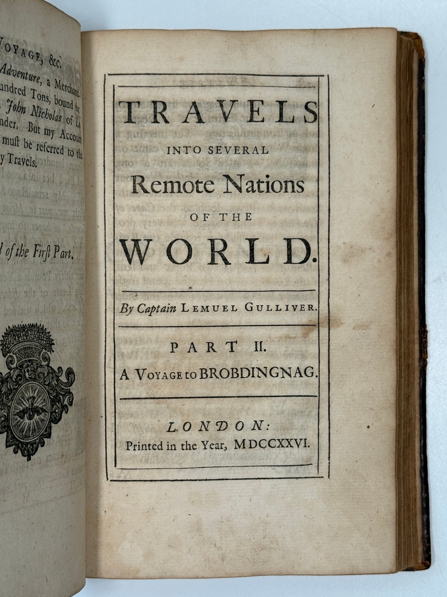 Gulliver's Travels by Jonathan Swift 1726 First Edition
