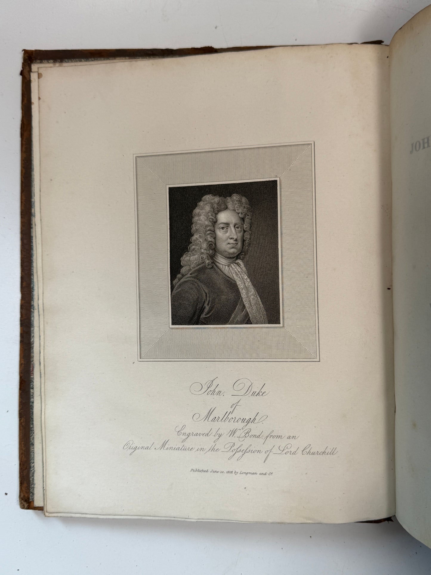 The Memoirs of John Duke of Marlborough 1818 First Edition