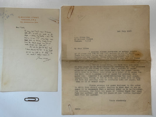 A.A. Milne Winnie the Pooh Manuscript Archive - E.H Shepard, Now We Are Six