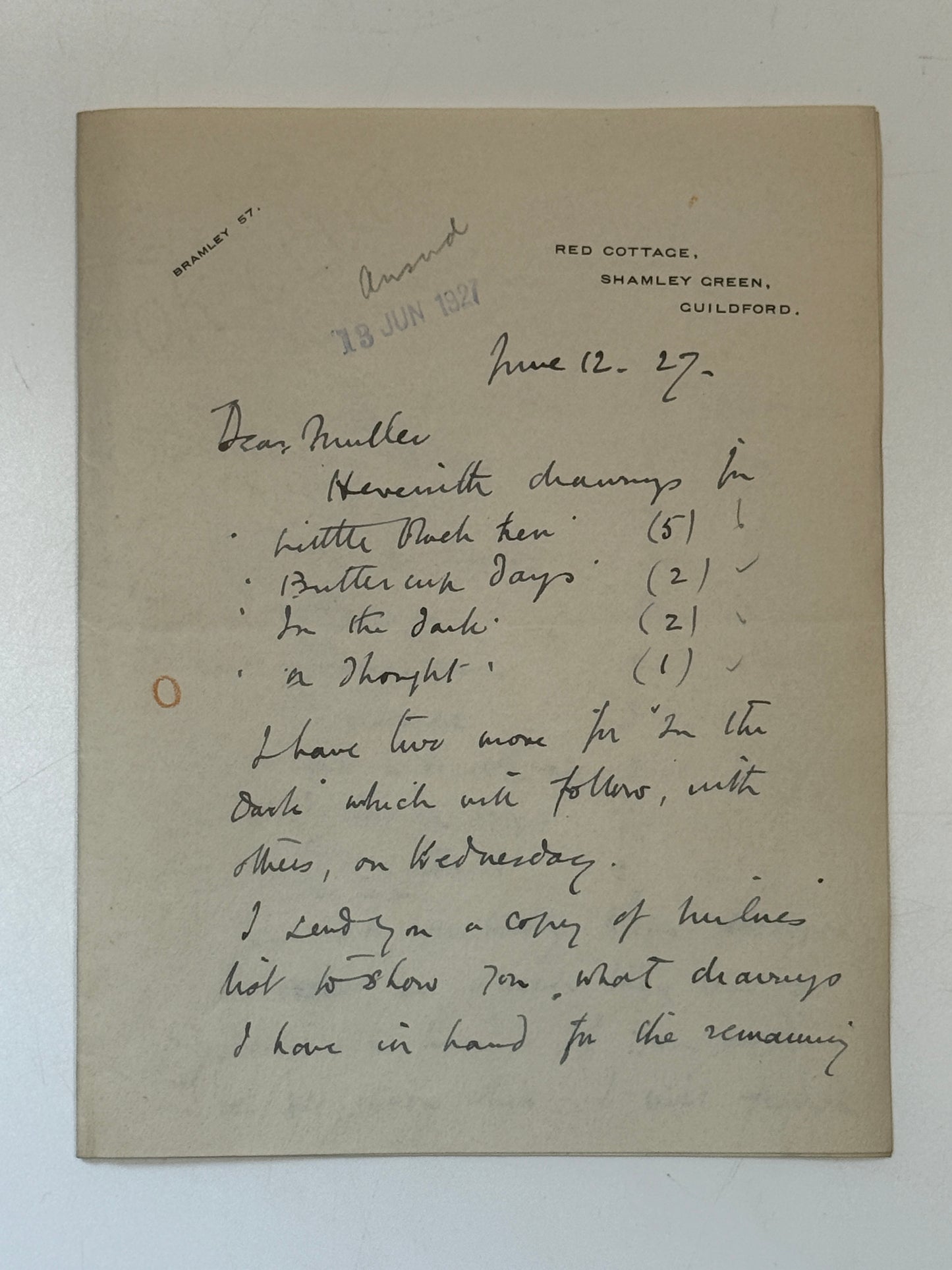 A.A. Milne Winnie the Pooh Manuscript Archive - E.H Shepard, Now We Are Six