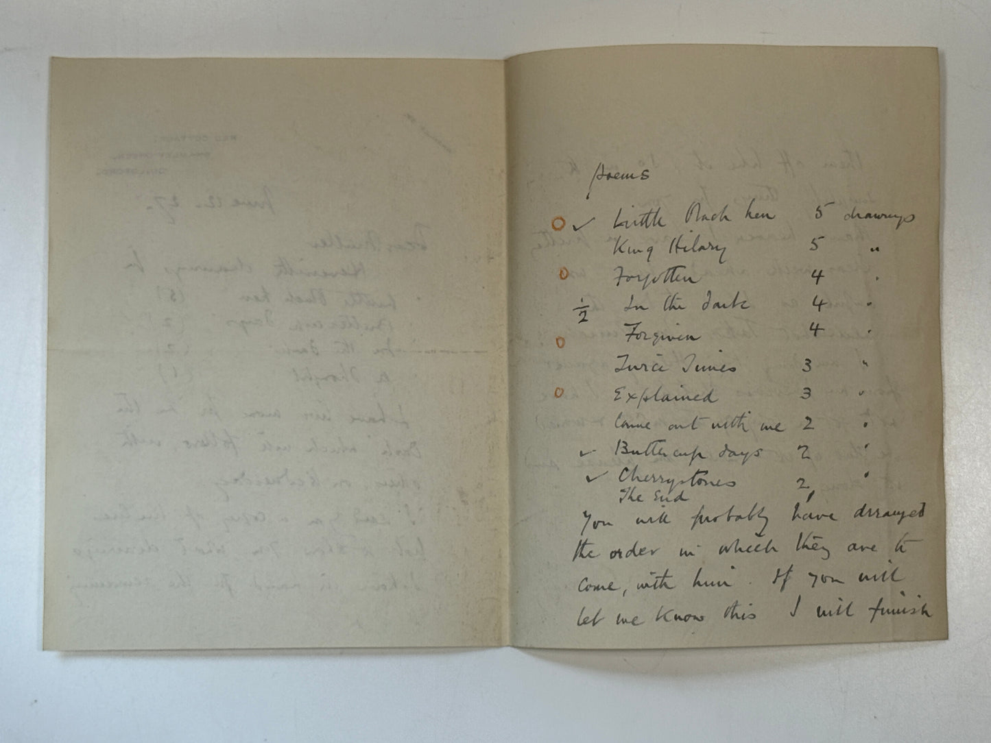 A.A. Milne Winnie the Pooh Manuscript Archive - E.H Shepard, Now We Are Six