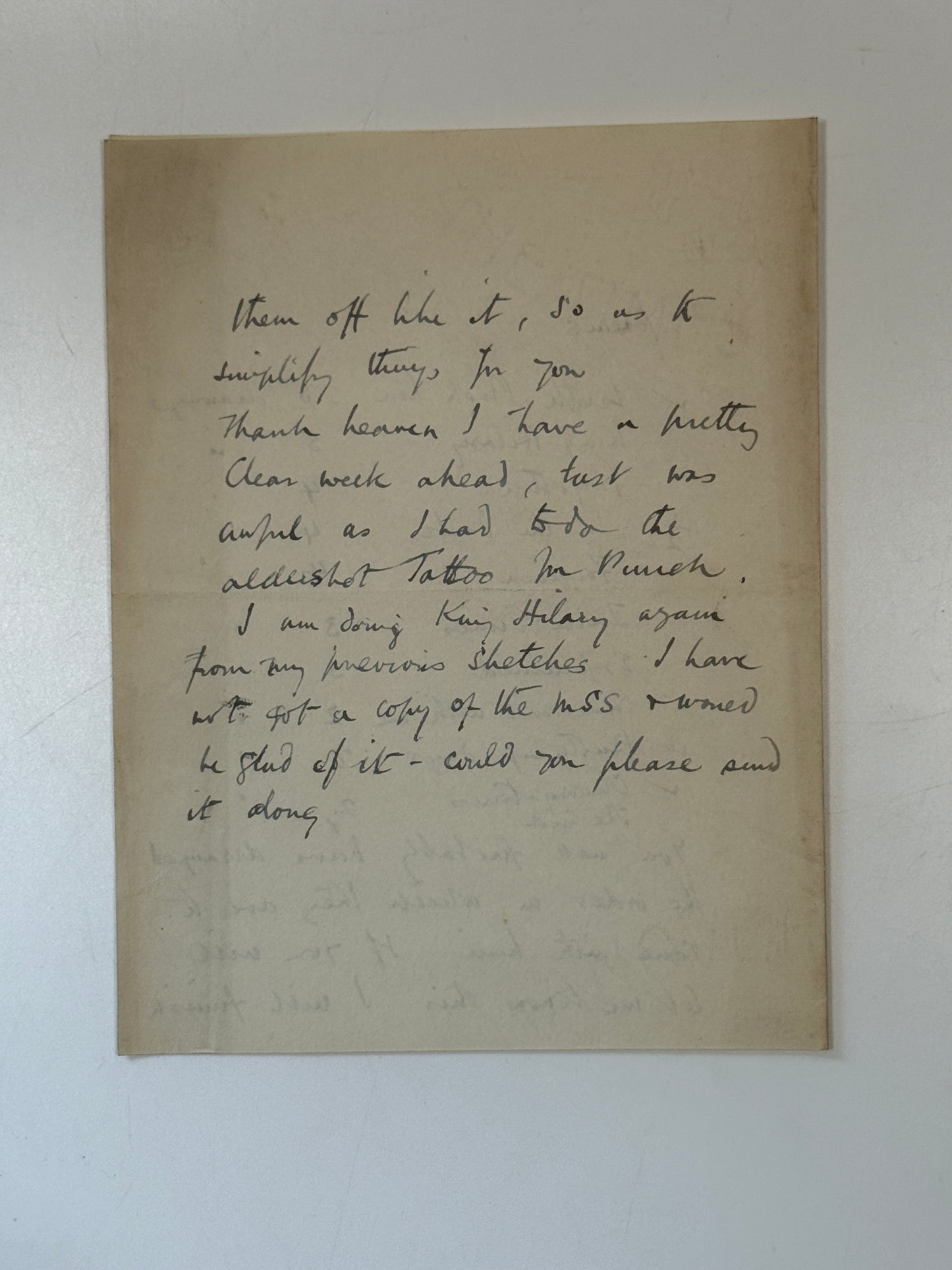 A.A. Milne Winnie the Pooh Manuscript Archive - E.H Shepard, Now We Are Six