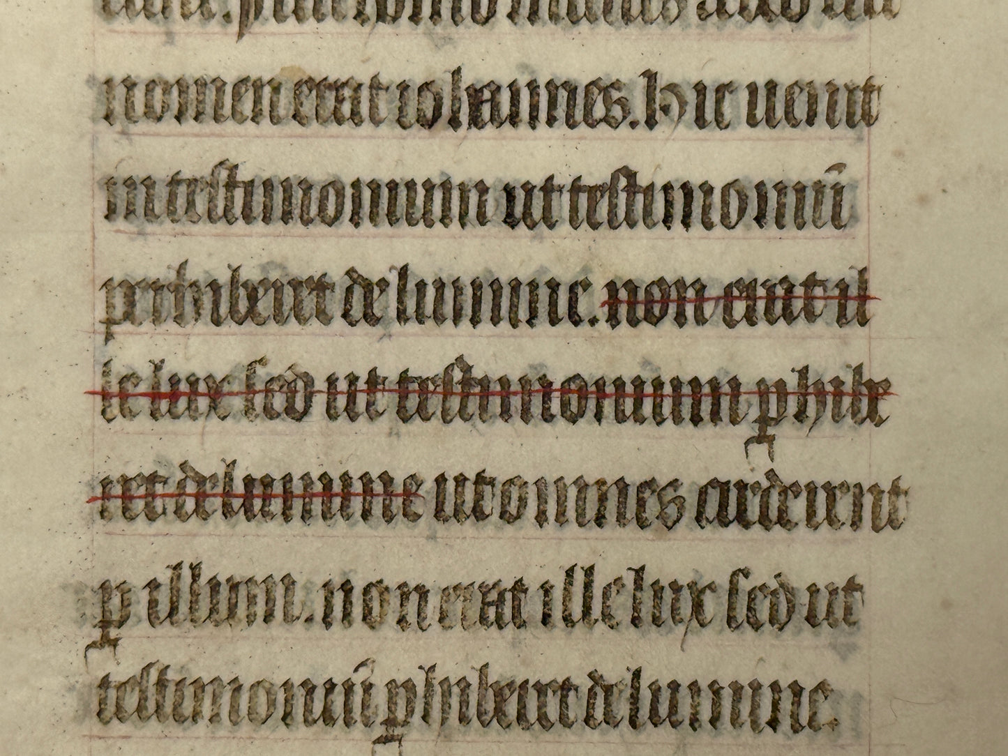 John 1 Medieval Manuscript: The Incarnation of Jesus Christ c.1300s Error Leaf