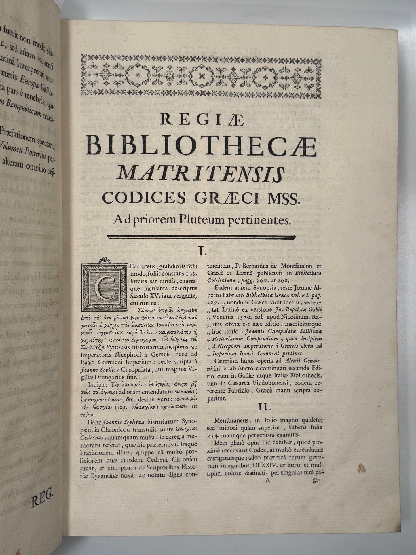 Regiae Bibliothecae Matritensis Codices 1769 Important Bibliography First Edition