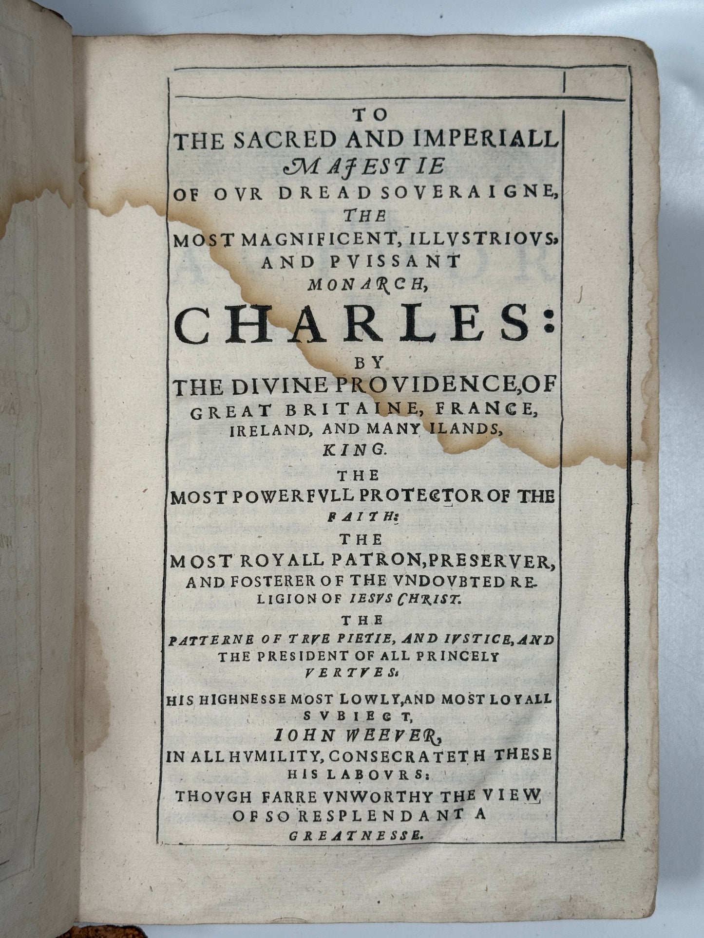 Ancient Funeral Monuments by John Weaver 1631 First Edition