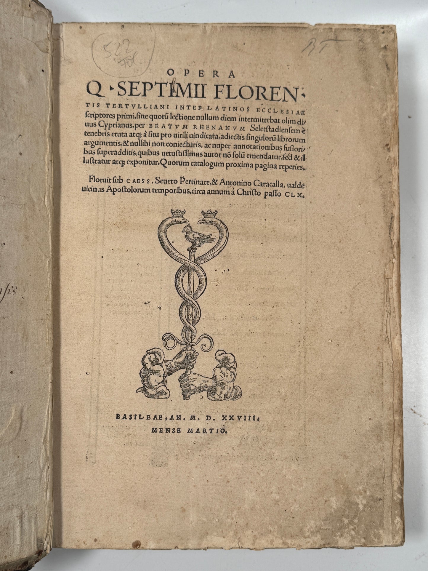 The Works of Tertullian 1528 John Calvin's Edition