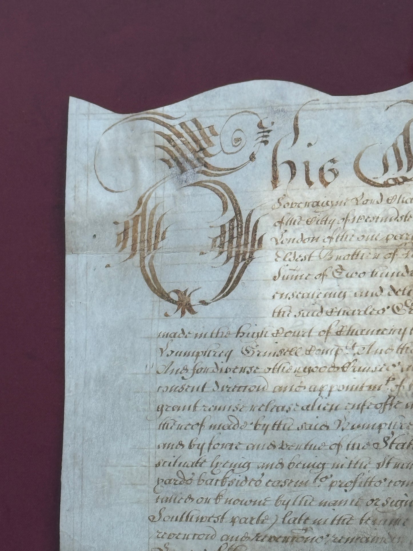 Izaak Walton 1670 Autograph Vellum Document Framed