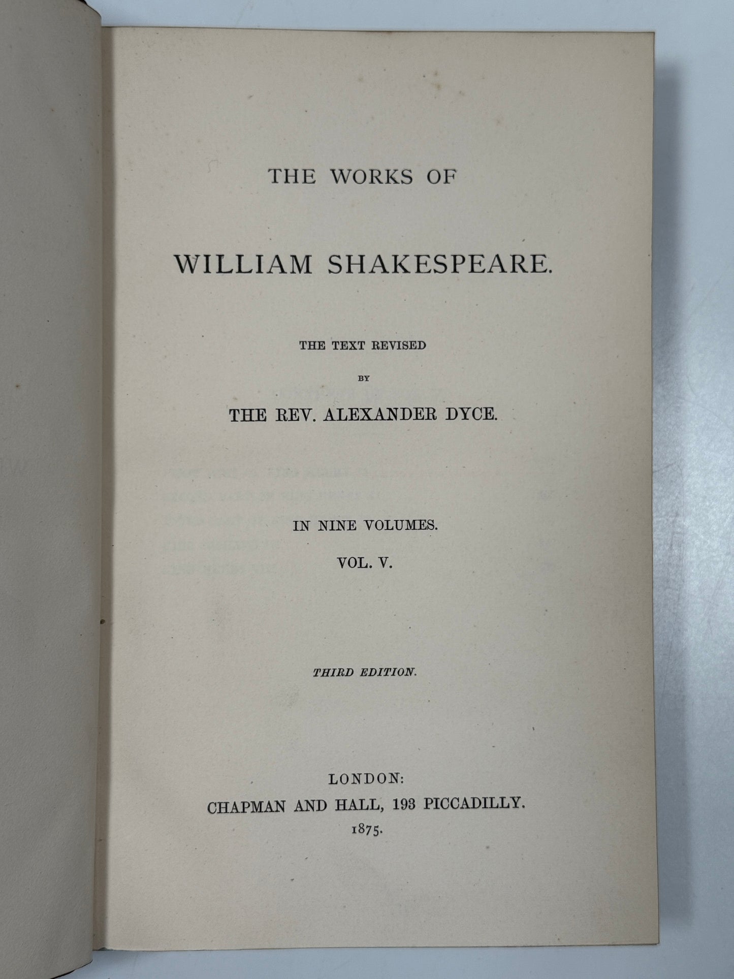 The Works of William Shakespeare 1875