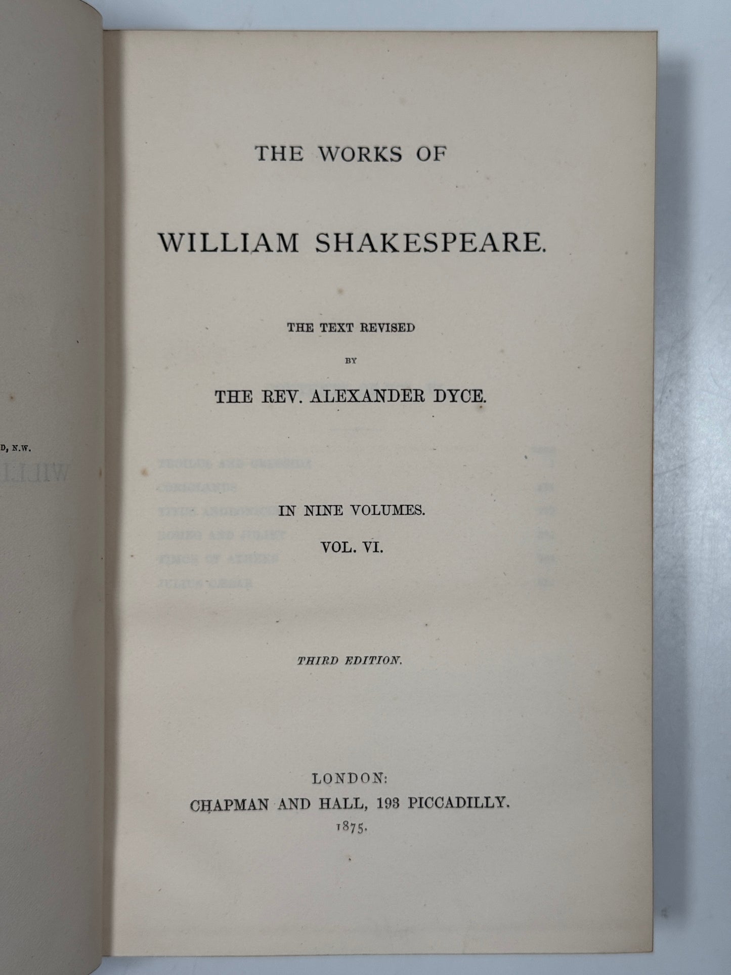The Works of William Shakespeare 1875
