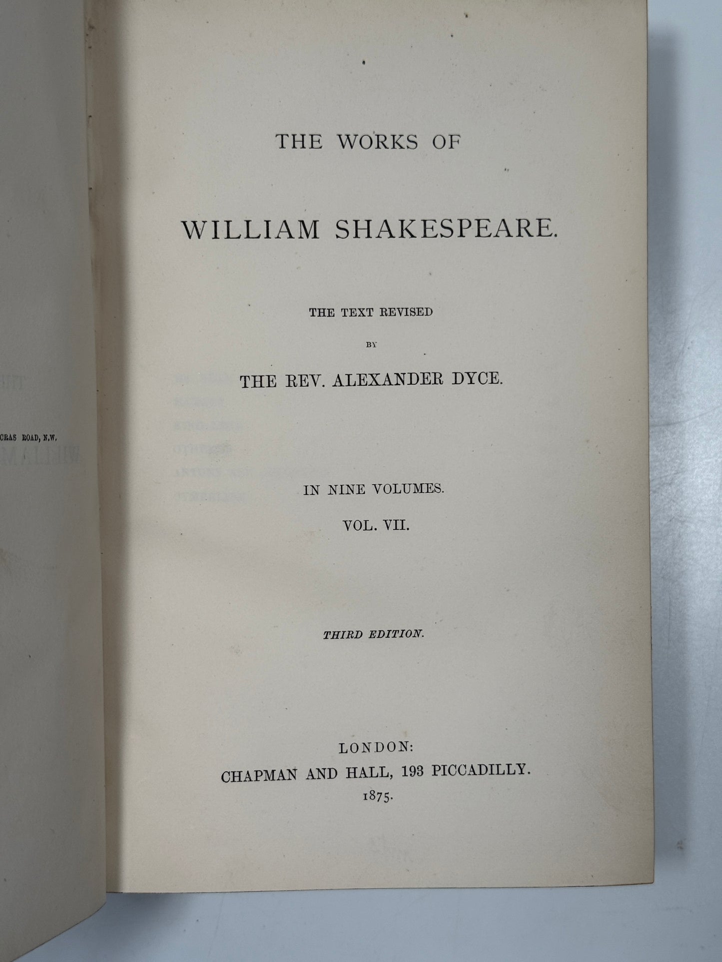 The Works of William Shakespeare 1875