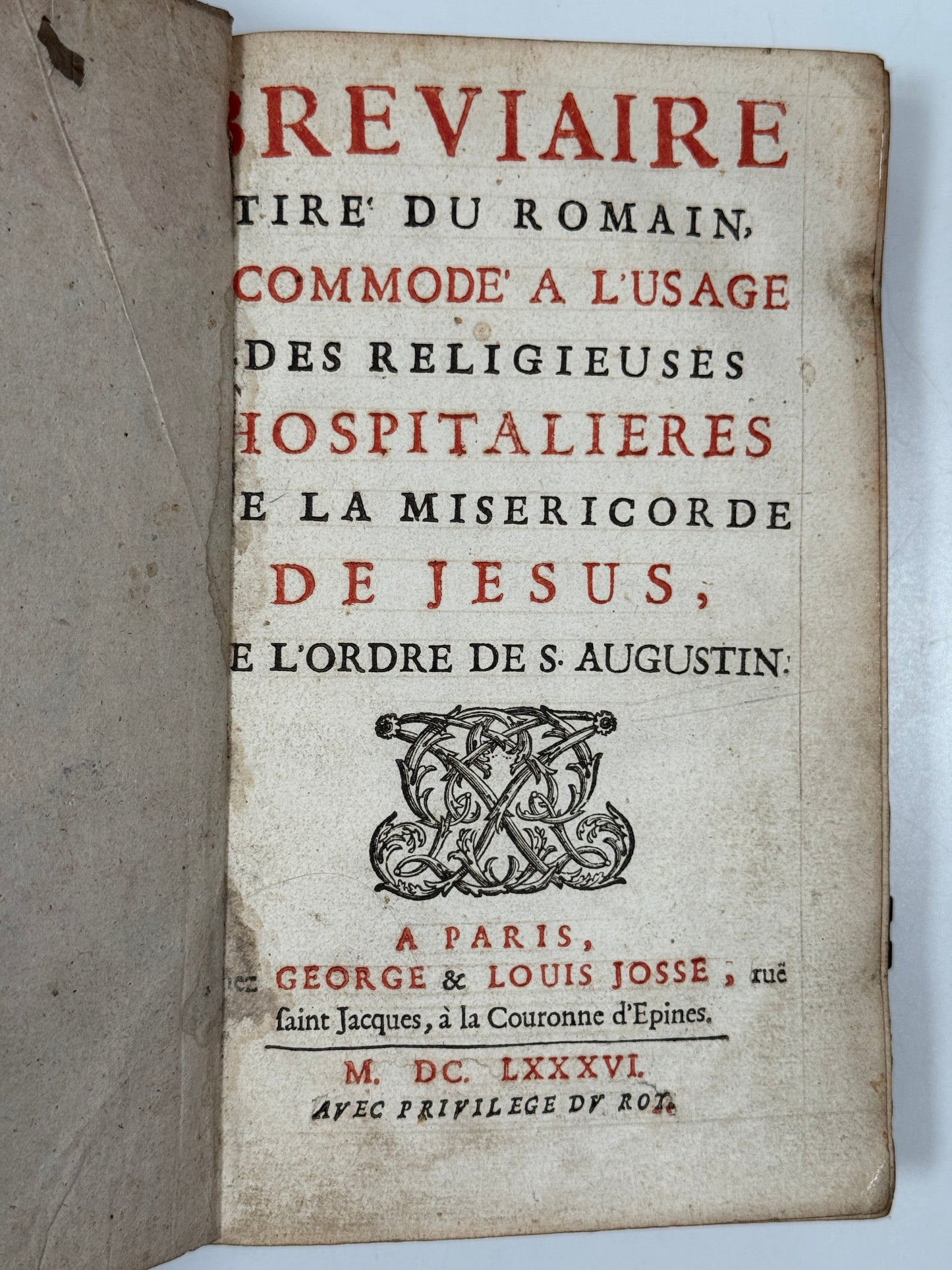 1686 Augustinian Breviary