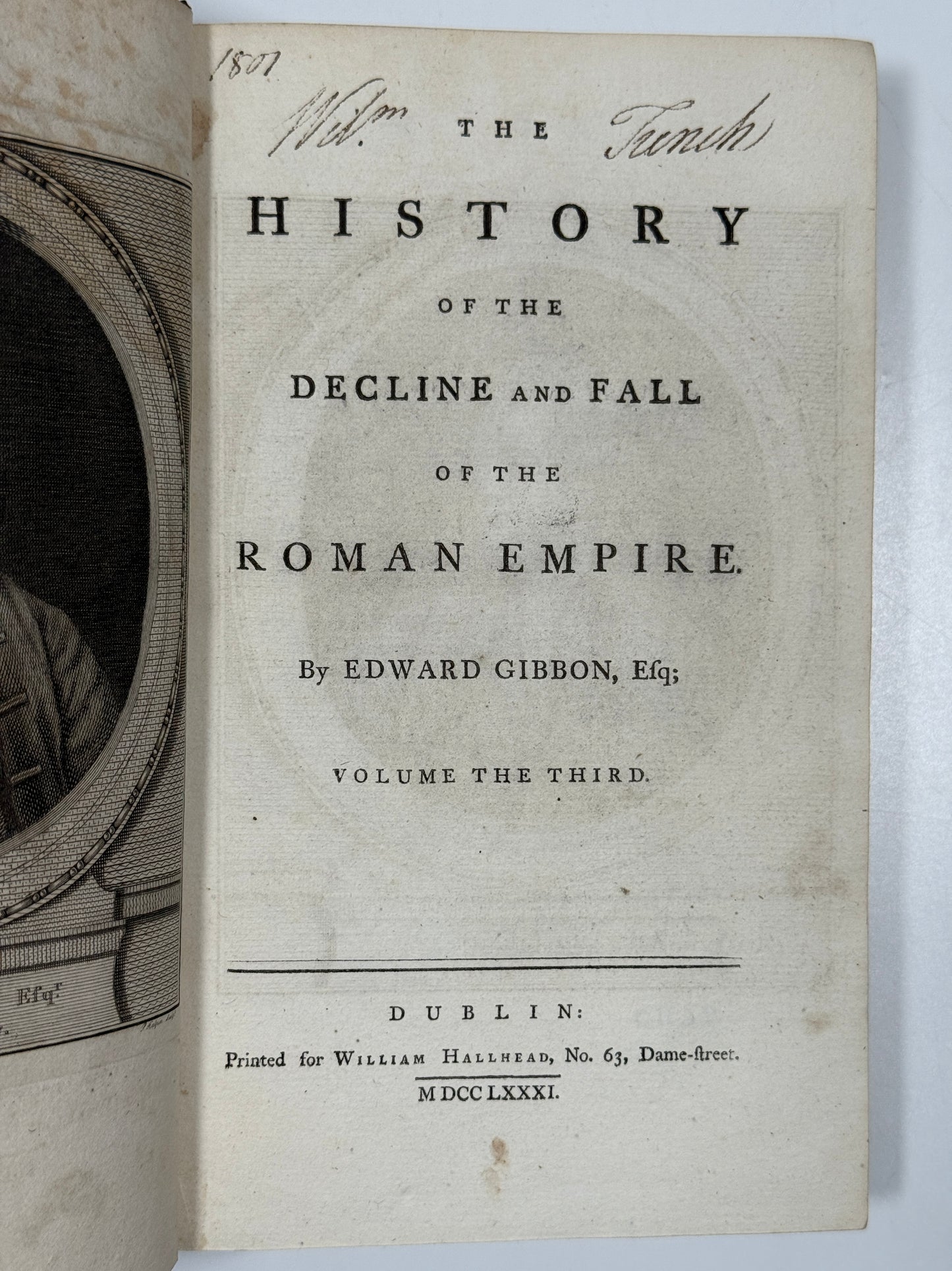 Decline and Fall of the Roman Empire by Edward Gibbon 1777 First Edition Thus