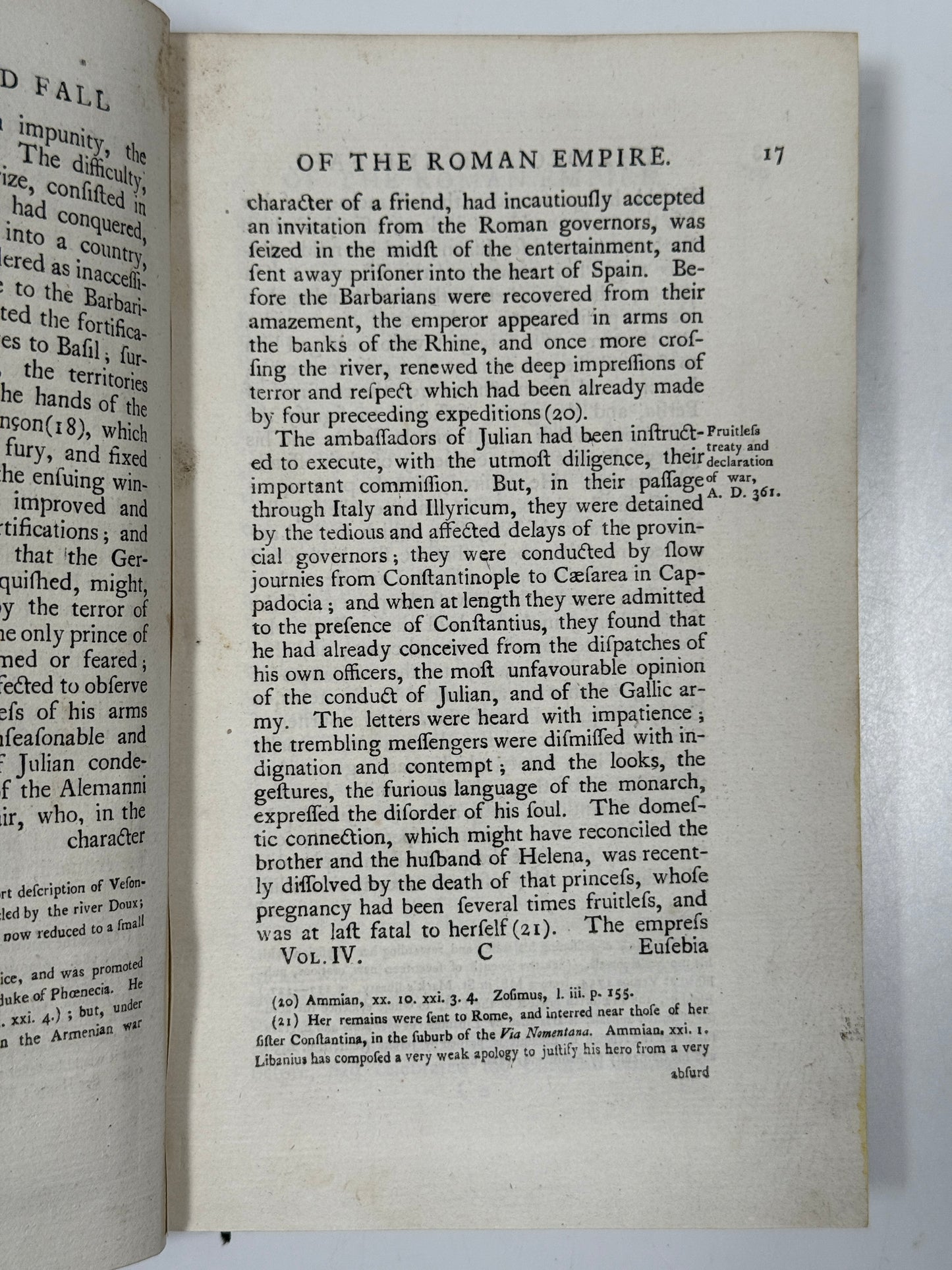 Decline and Fall of the Roman Empire by Edward Gibbon 1777 First Edition Thus