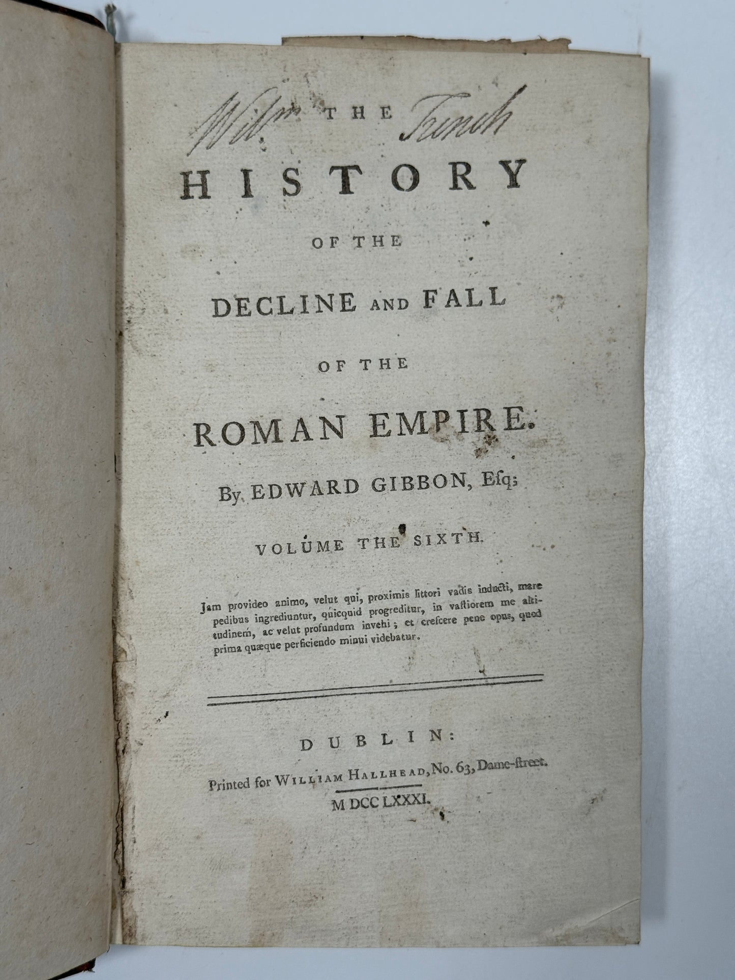 Decline and Fall of the Roman Empire by Edward Gibbon 1777 First Edition Thus