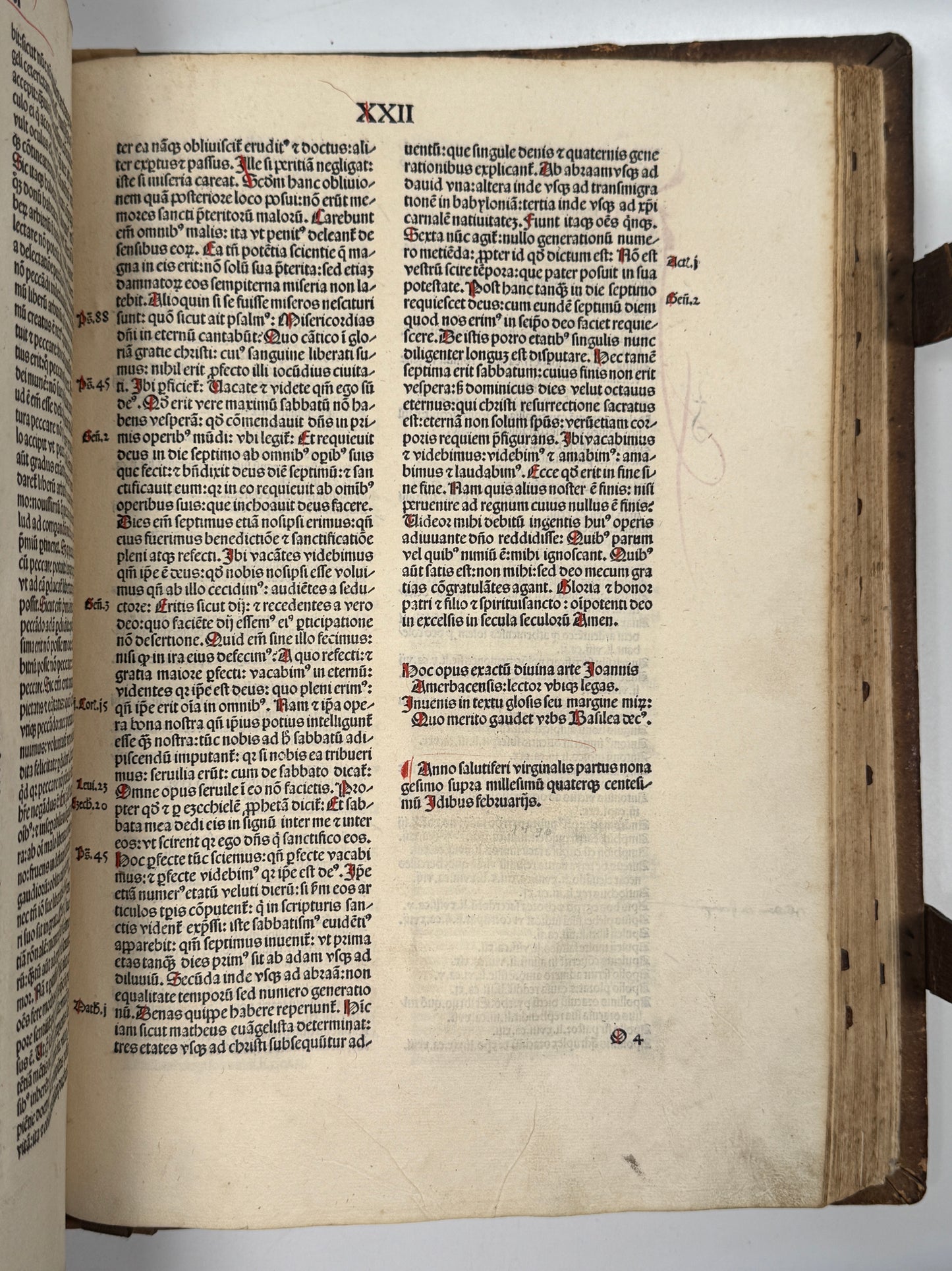 St. Augustine's De Civitate Dei and De Trinitate 1490 Amberbach