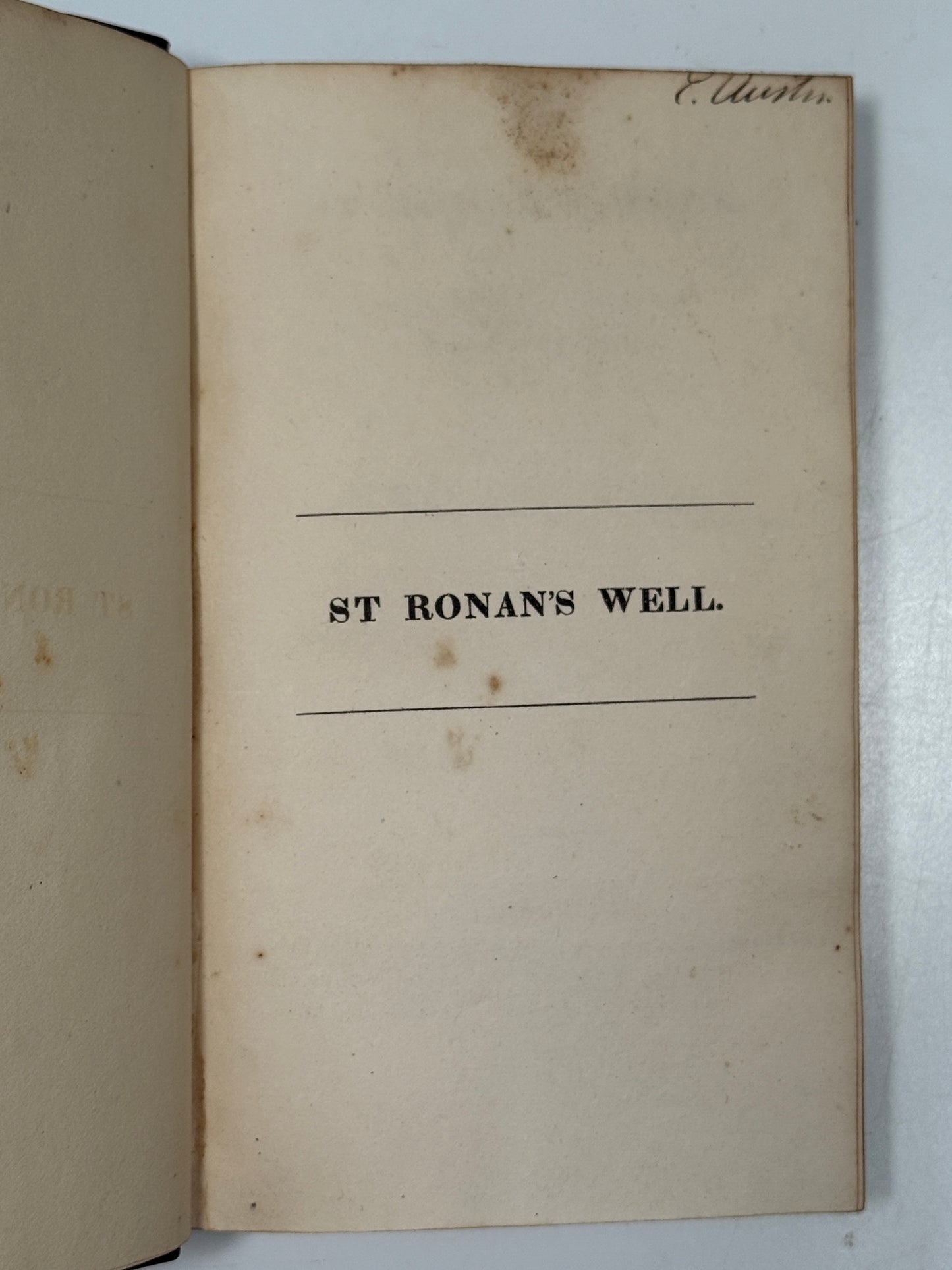 St Ronan's Well by Sir Walter Scott 1824 First Edition