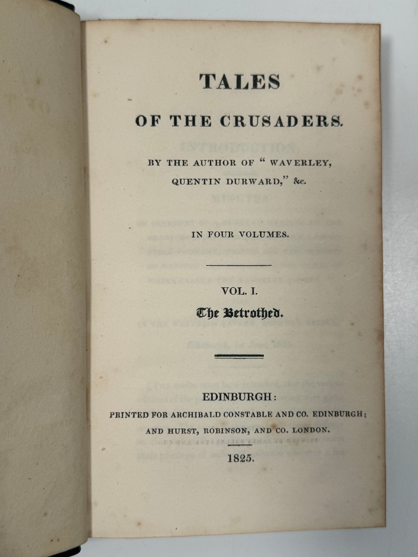 Tales of the Crusaders by Walter Scott 1825 First Edition - The Talisman & The Betrothed