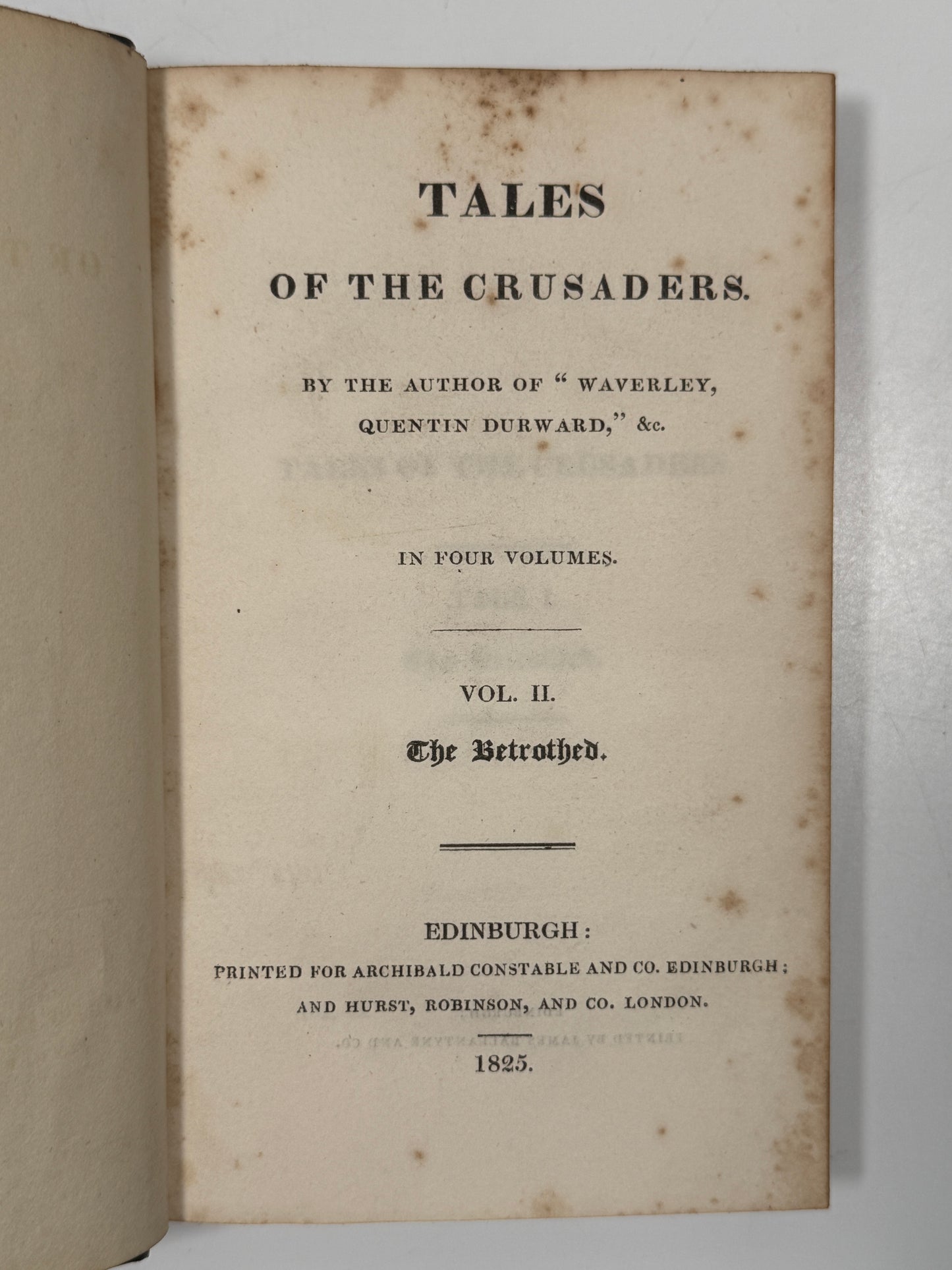 Tales of the Crusaders by Walter Scott 1825 First Edition - The Talisman & The Betrothed