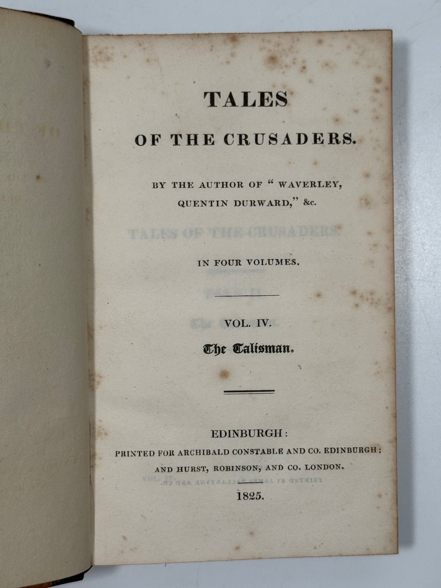 Tales of the Crusaders by Walter Scott 1825 First Edition - The Talisman & The Betrothed