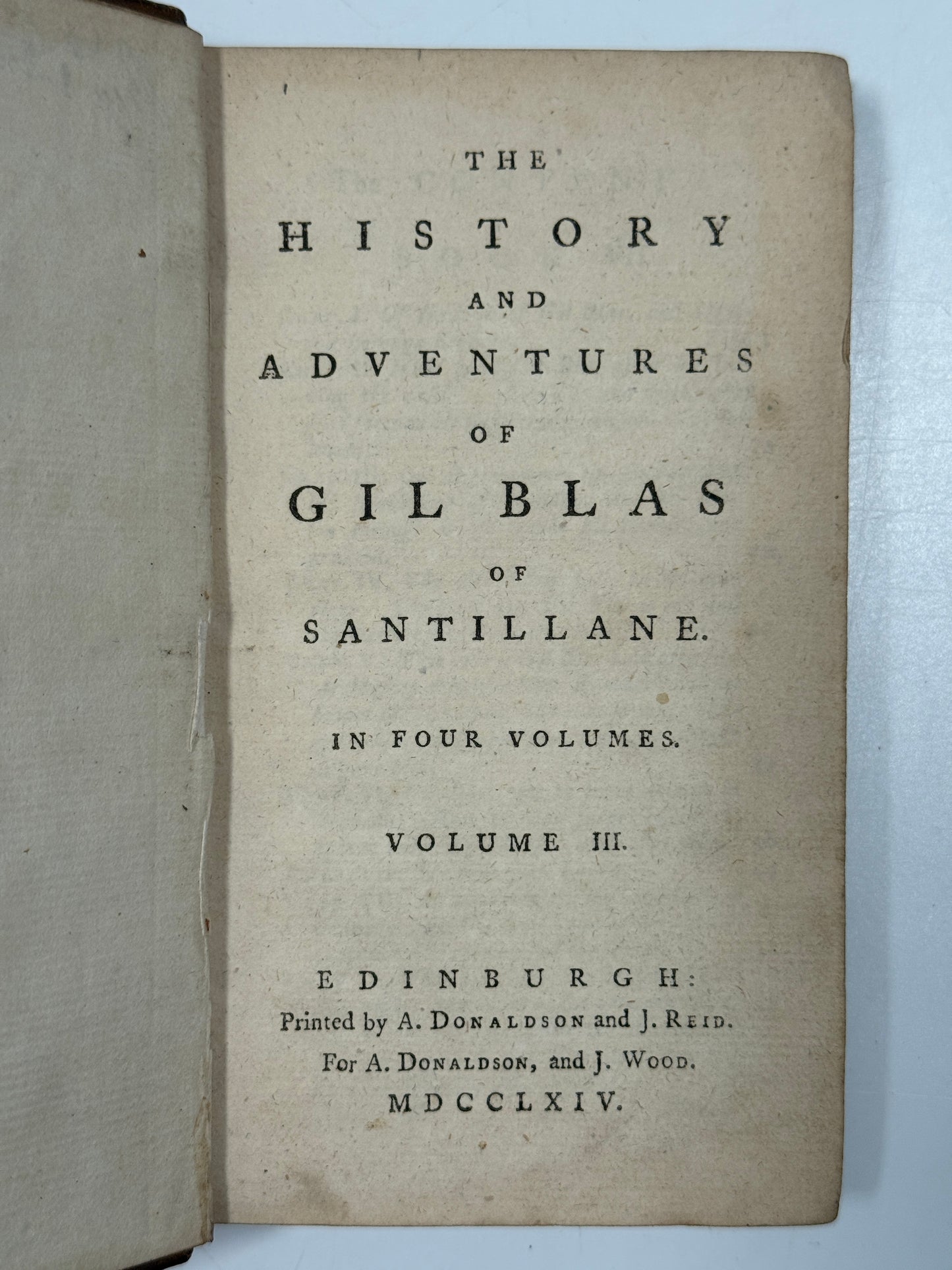 The History and Adventures of Gil Blas 1764