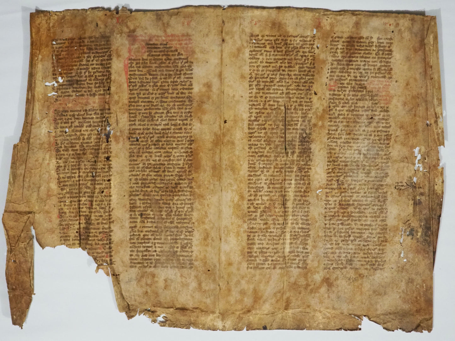 De regimine principum by Giles of Rome, c.1350-1400 Manuscript Bifolium