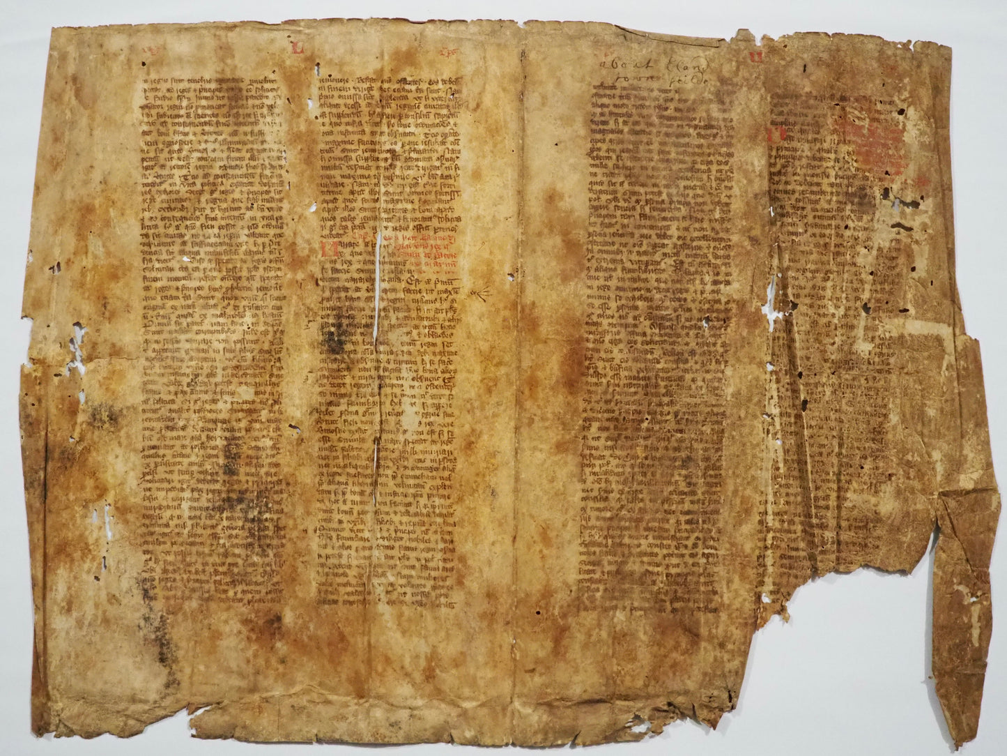 De regimine principum by Giles of Rome, c.1350-1400 Manuscript Bifolium