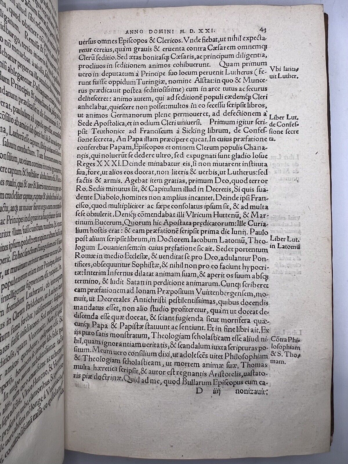 The Chronicles of Martin Luther 1549 Post Incunable