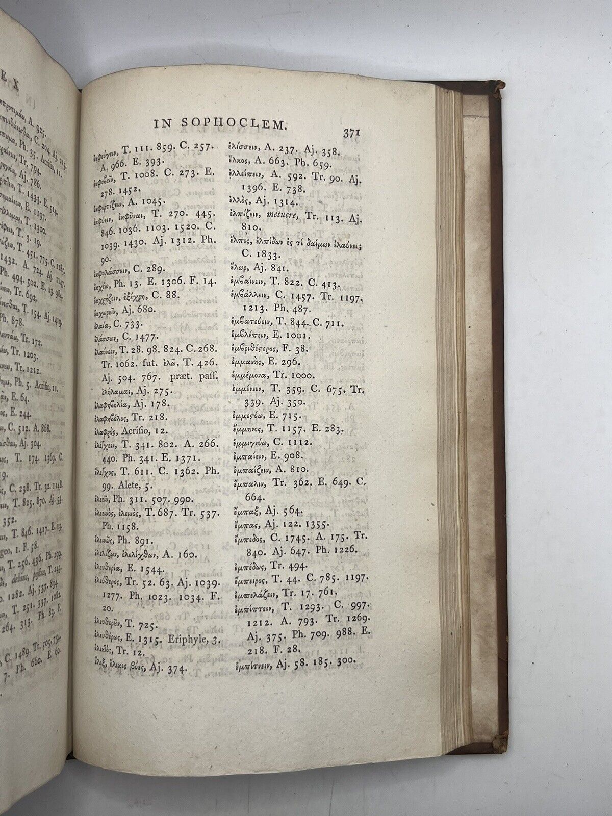 The Tragedies of Sophocles 1800 Clarendon Press Edition