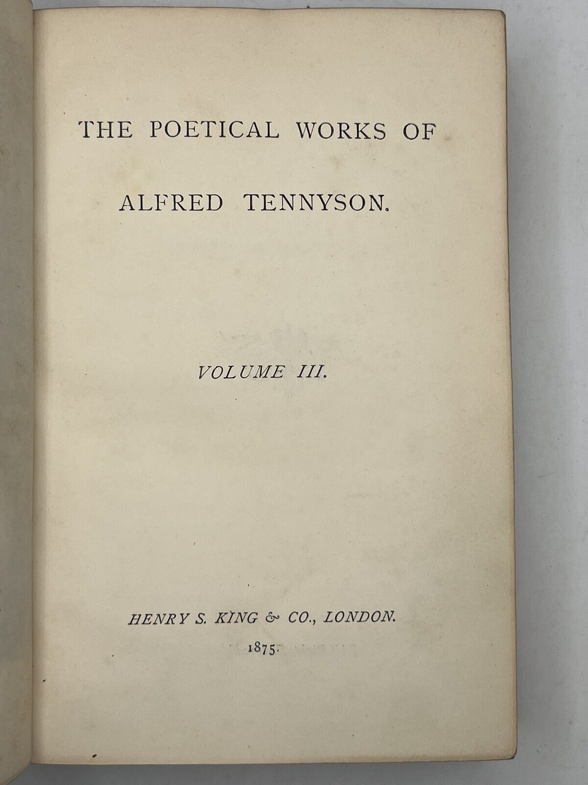 The Works of Alfred Tennyson 1875