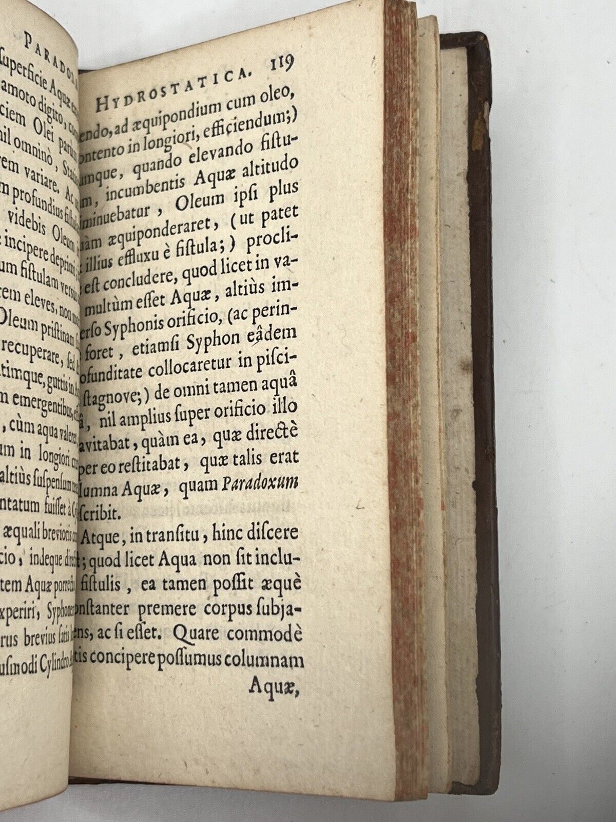 Paradoxa Hydrostatica by Robert Boyle 1670 First Latin Edition