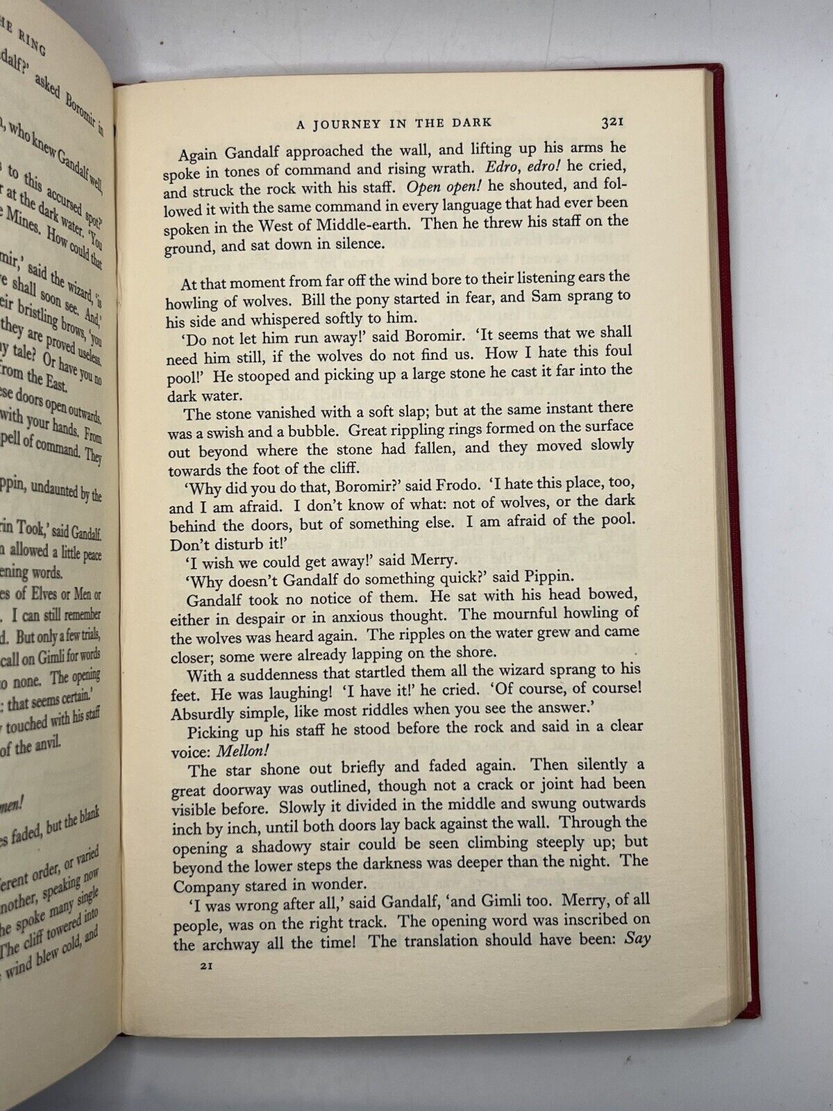 The Fellowship of the Ring by J.R.R. Tolkien 1954 First Edition Second Impression