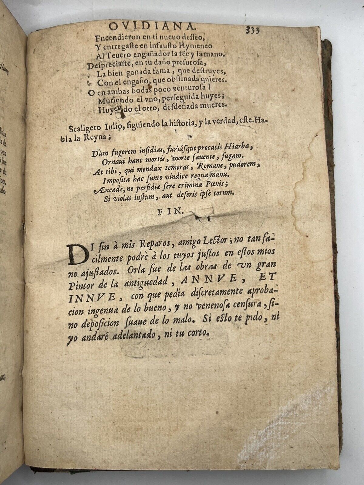 Ovid's Heroides 1628 Sebastian de Matienzo Commentary