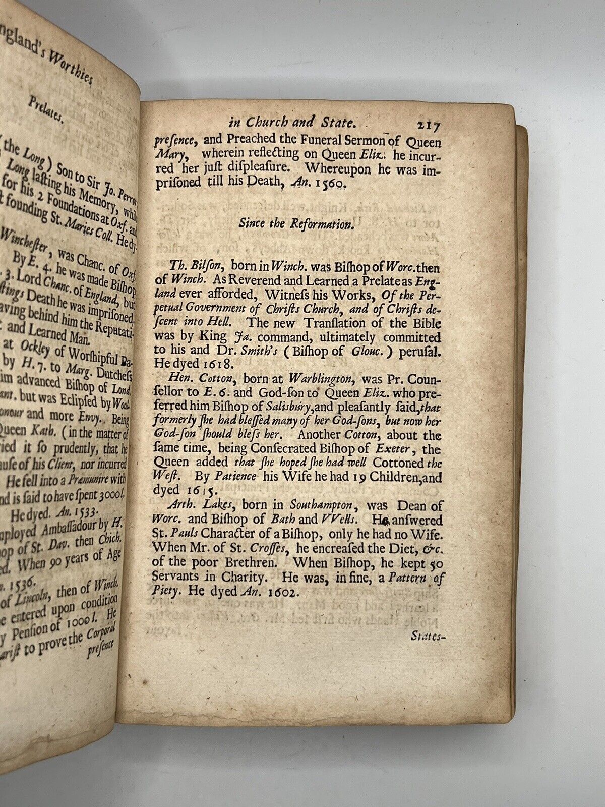 Anglorum Speculum: Worthies of England in Church & State 1684 First Edition