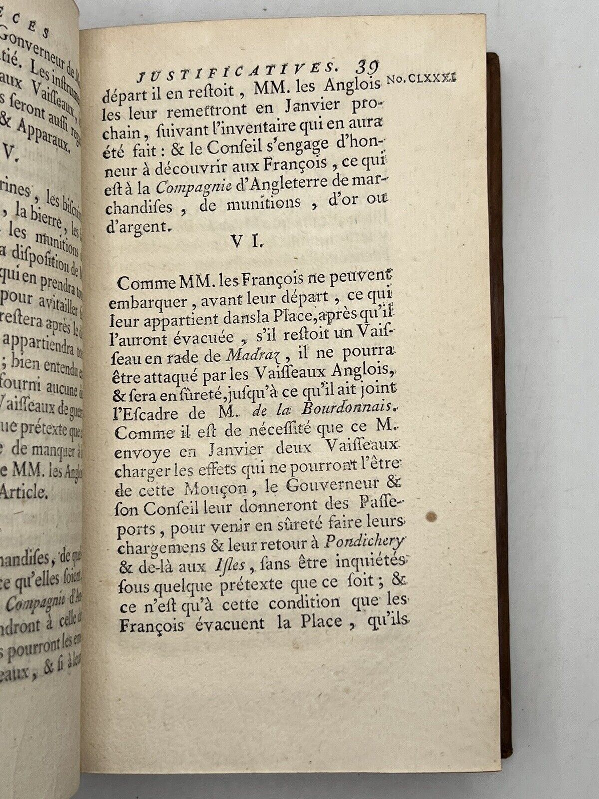The Memoirs of Bourdonnais 1751 French & Indian History