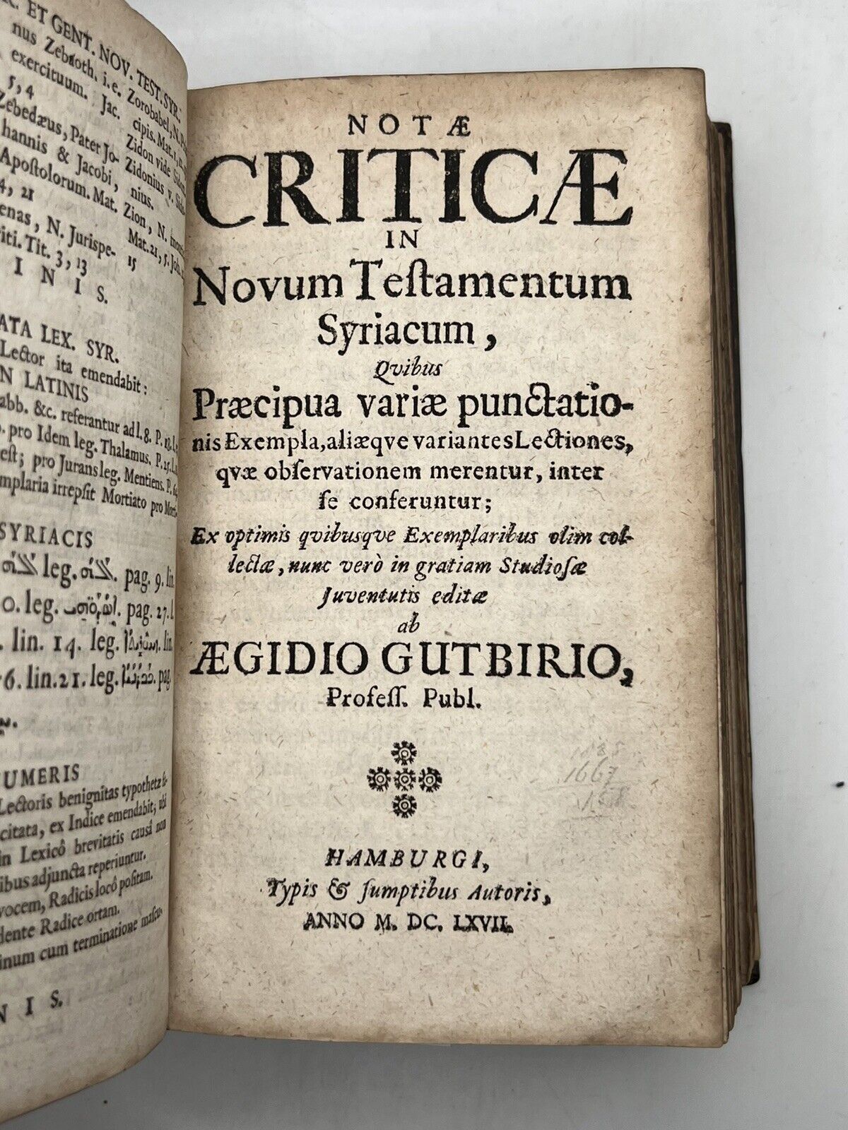 Syriac New Testament 1663-7 First Edition