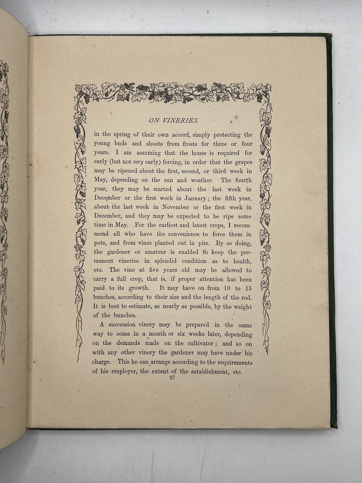 The Grape Vine by Joseph Meredith 1876 First Edition
