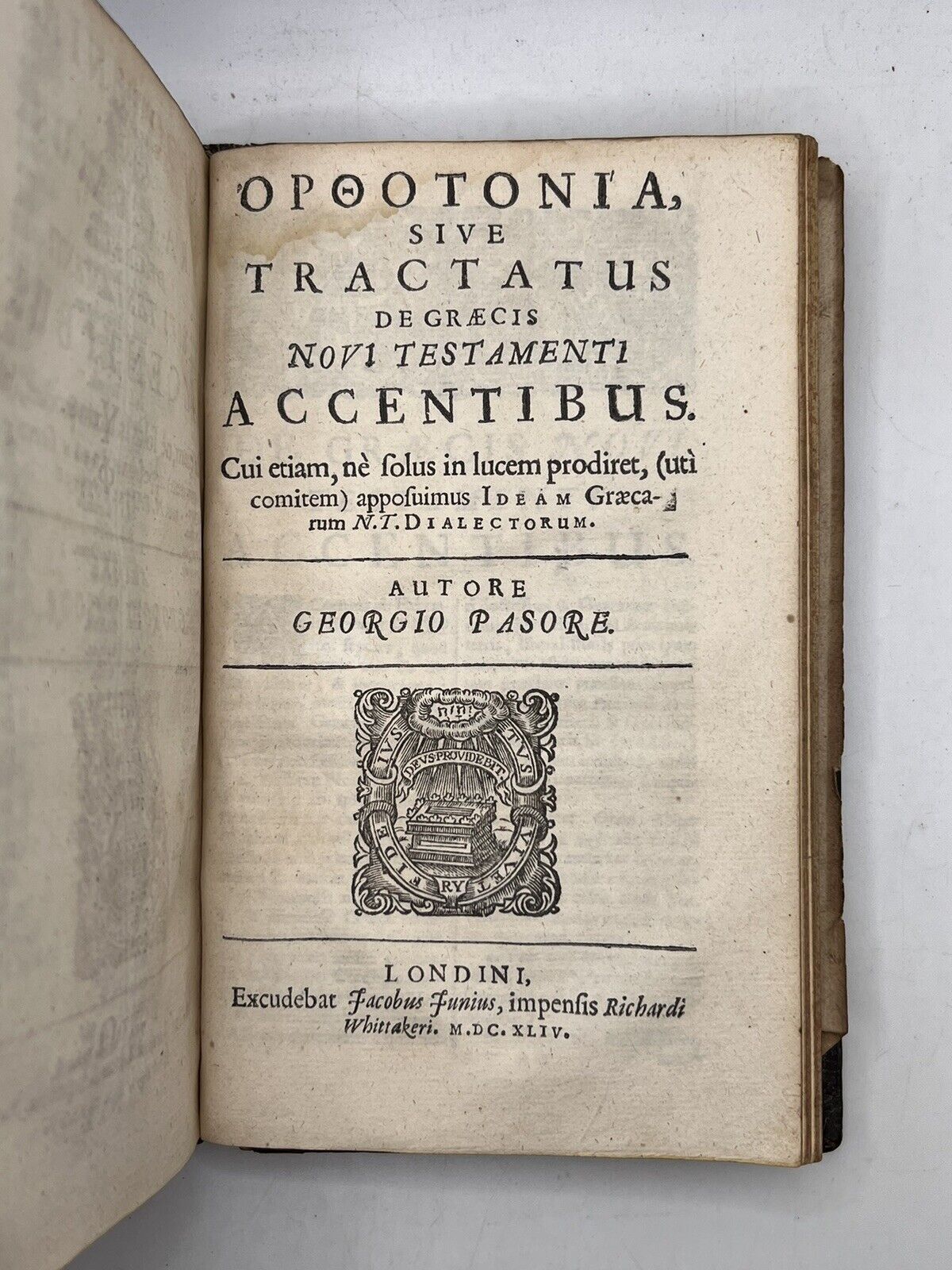 Greek-Latin Lexicon for the New Testament 1644