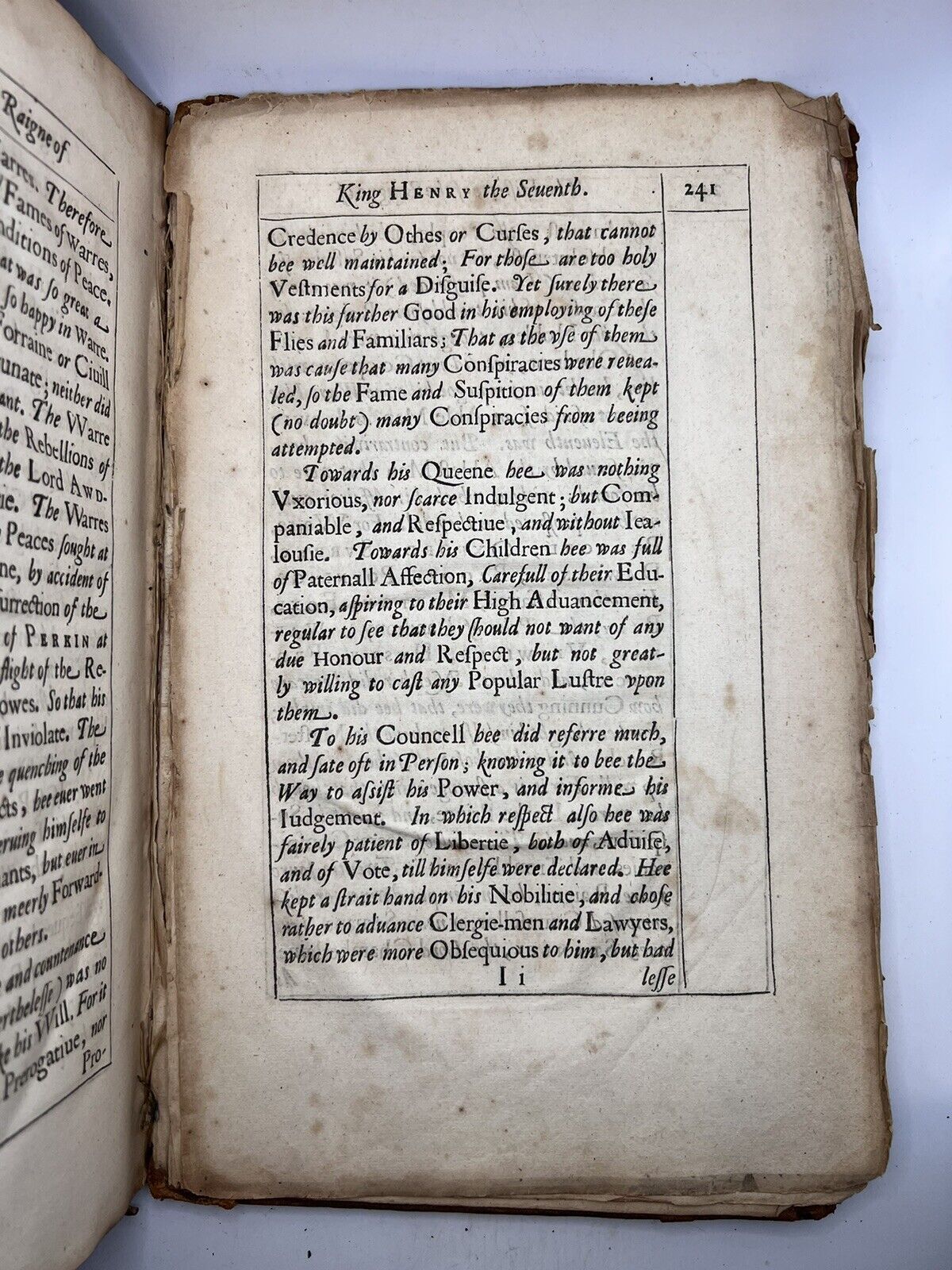 The Historie of King Henry the Seventh by Francis Bacon 1622 First Edition