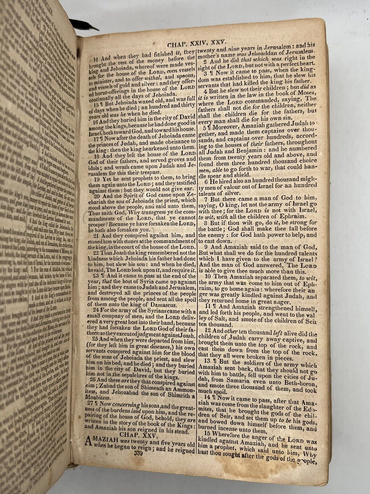 Antique King James Bible 1828 American Civil War Provenance