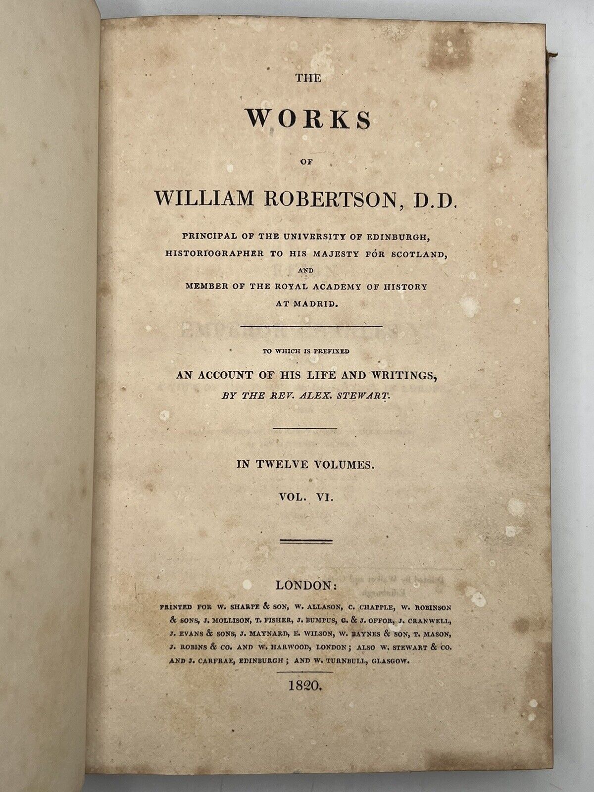 The Works of William Robertson 1820