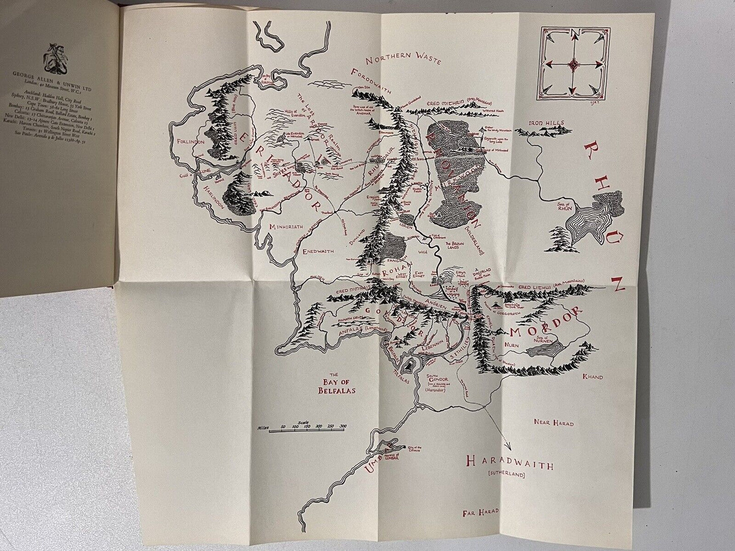 The Fellowship of the Ring by J.R.R. Tolkien 1954 First Edition Second Impression